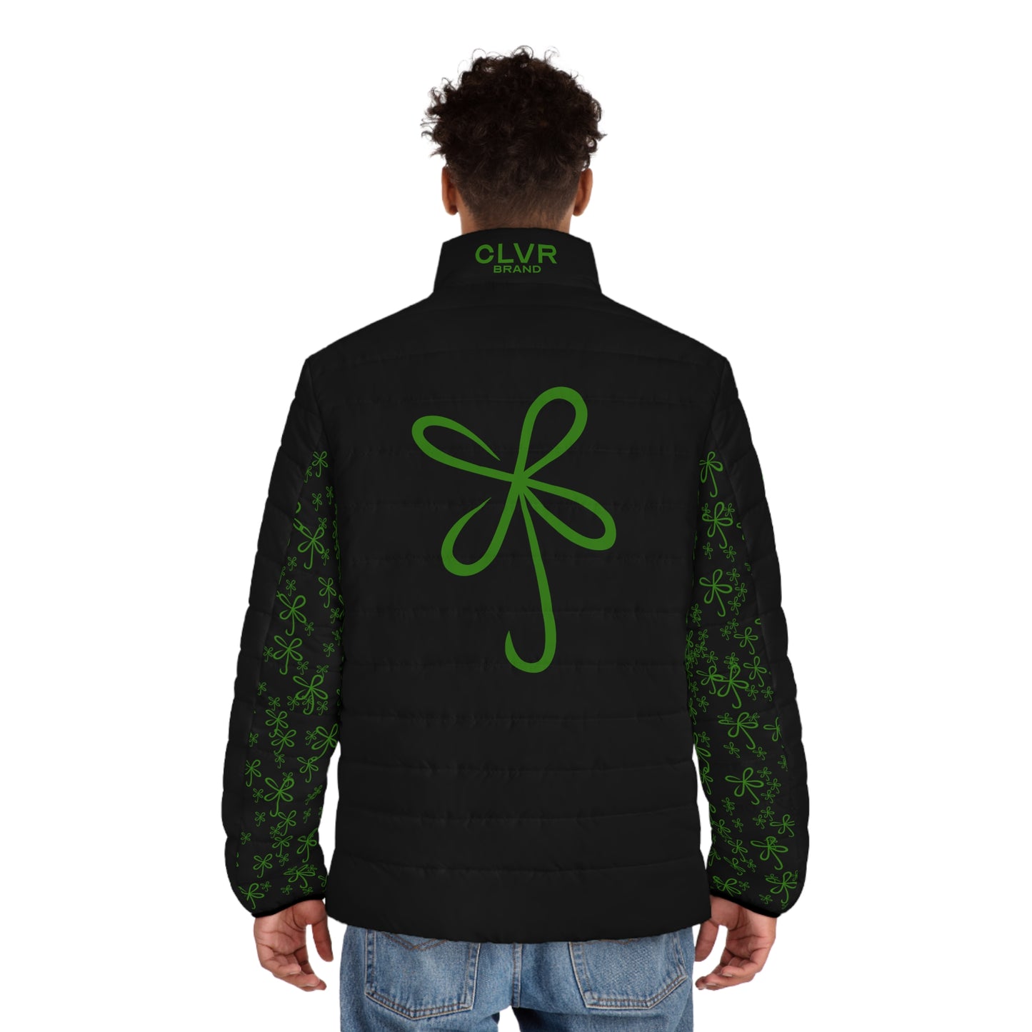 CLVR Black+Green Puffer Jacket