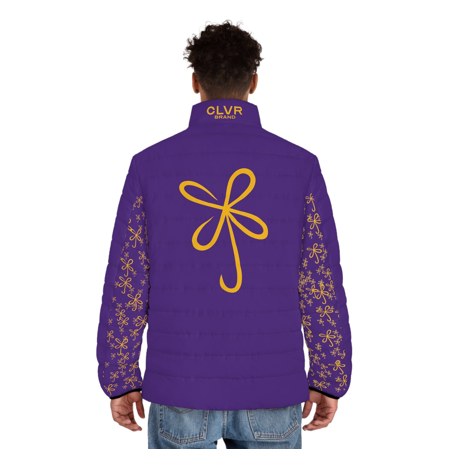 CLVR Purple+Gold Puffer Jacket