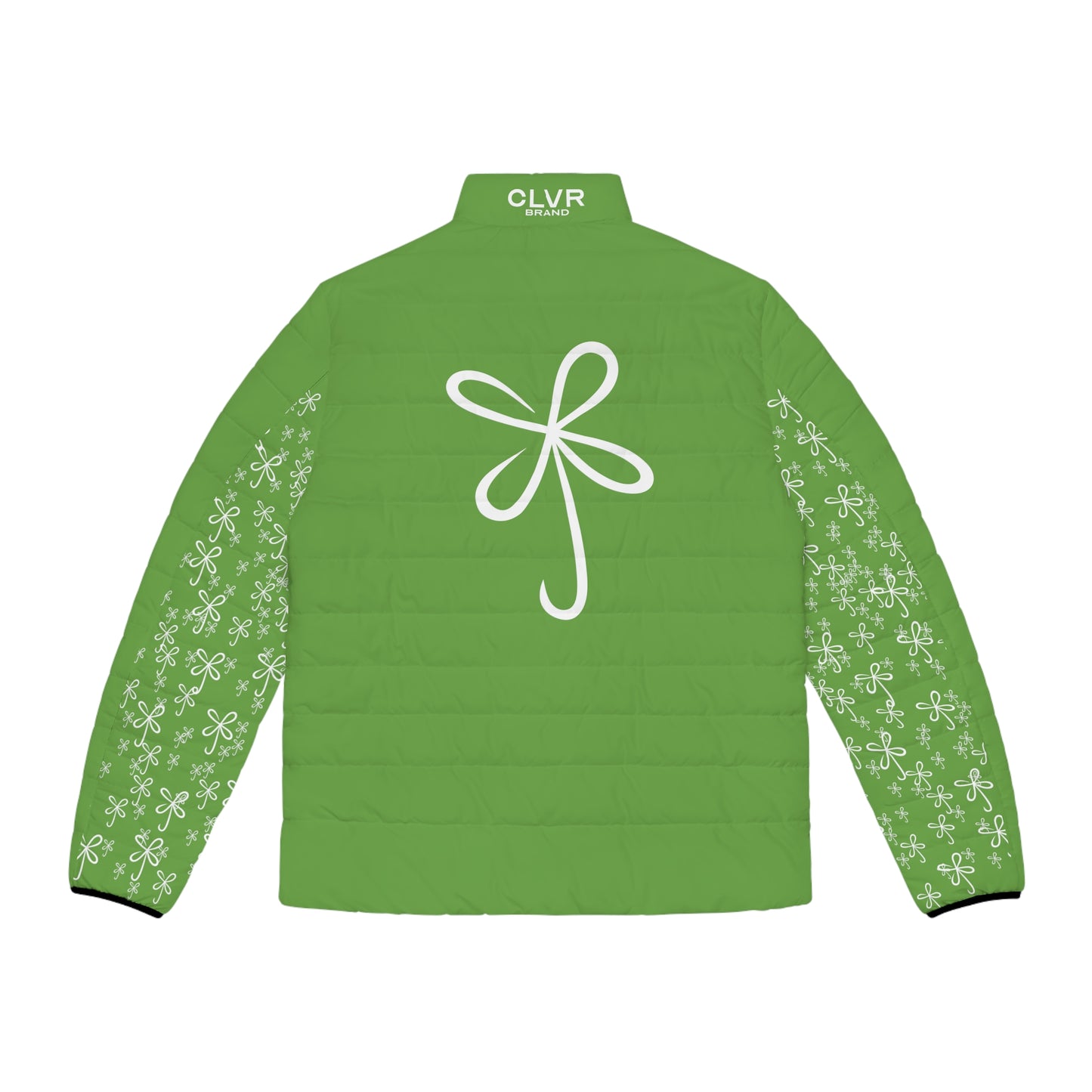 CLVR Green+White Puffer Jacket