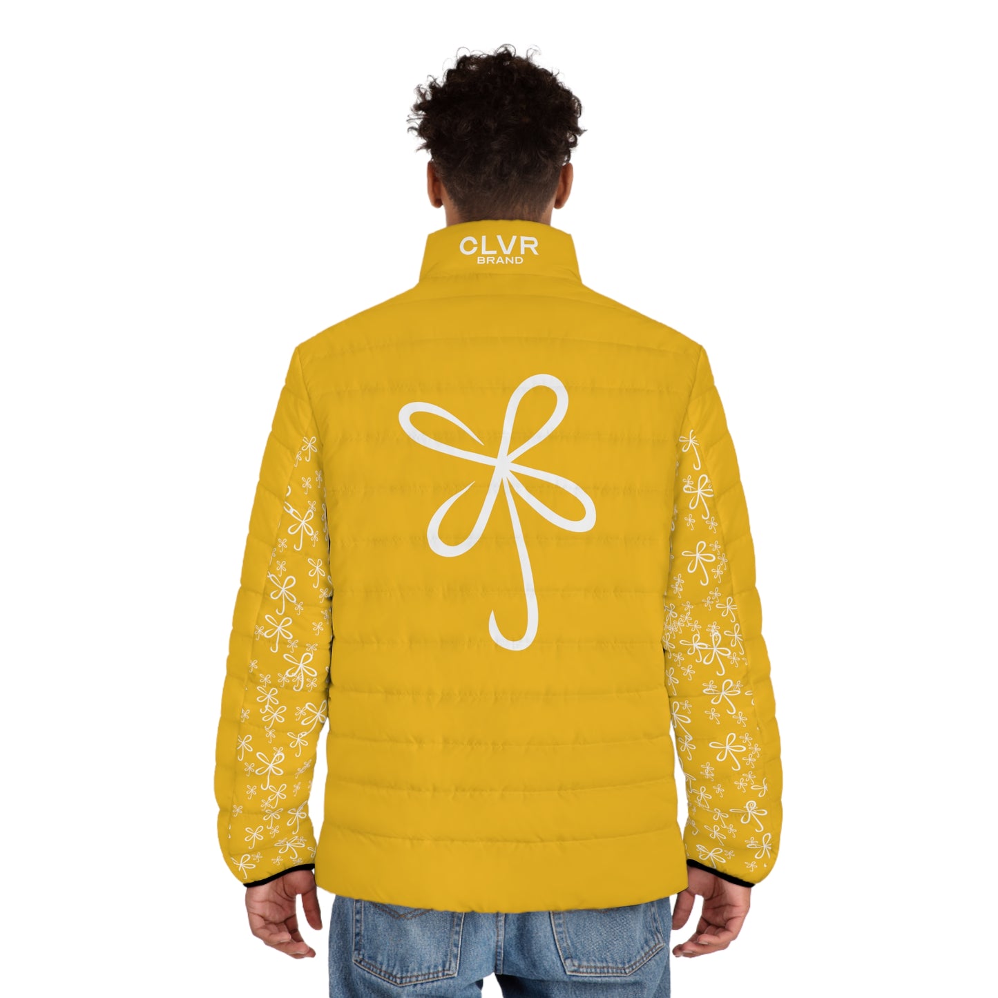 CLVR Yellow+White Puffer Jacket
