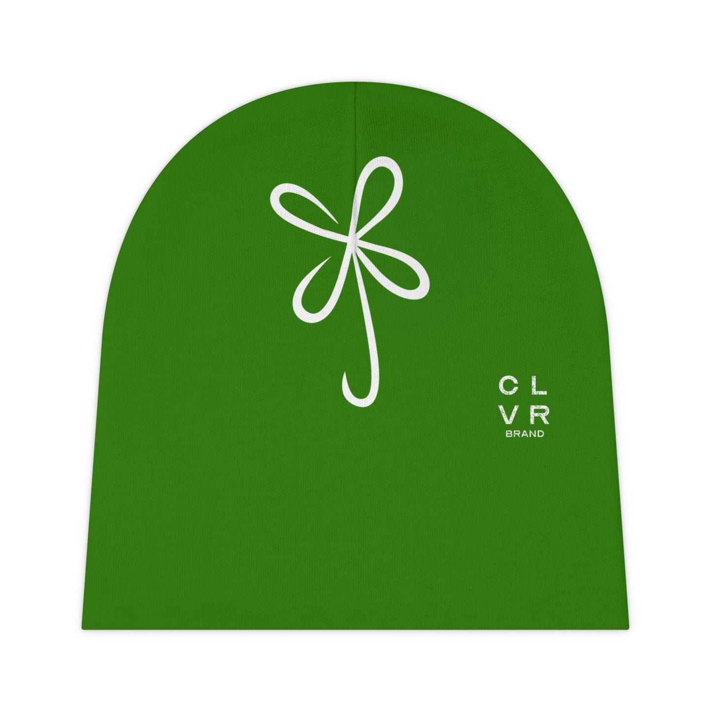 CLVR Green+White Baby's Beanie