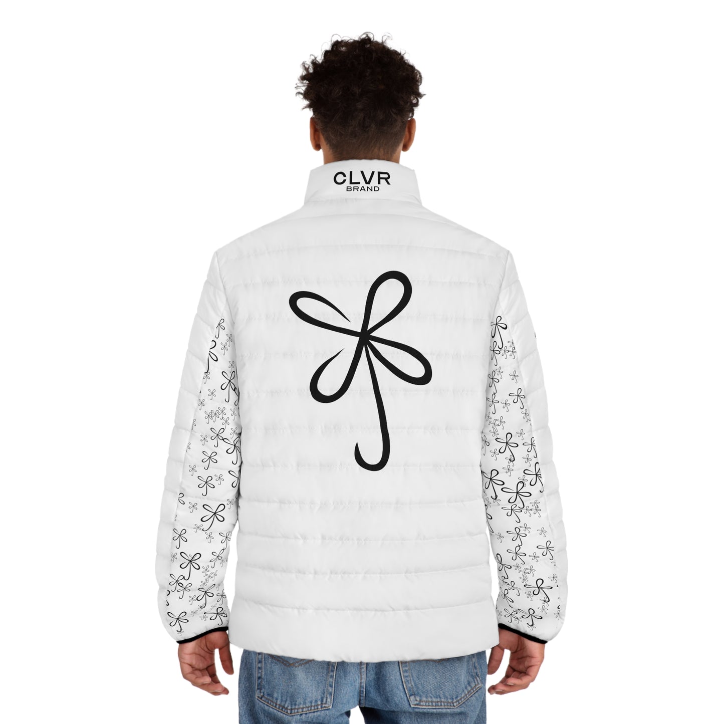 CLVR White+Black Puffer Jacket
