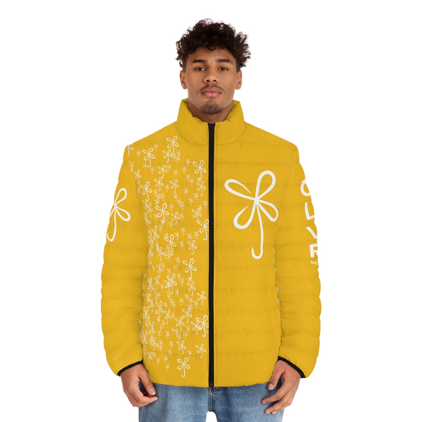 CLVR Yellow+White Puffer Jacket