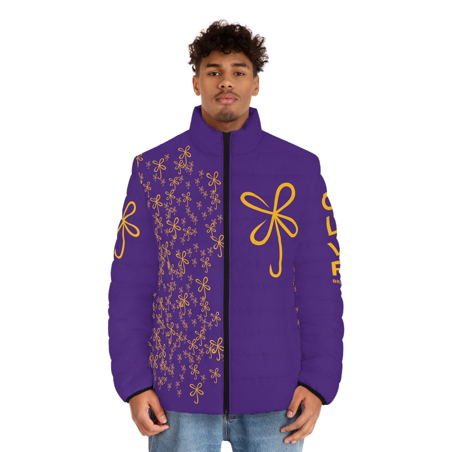 CLVR Purple+Gold Puffer Jacket