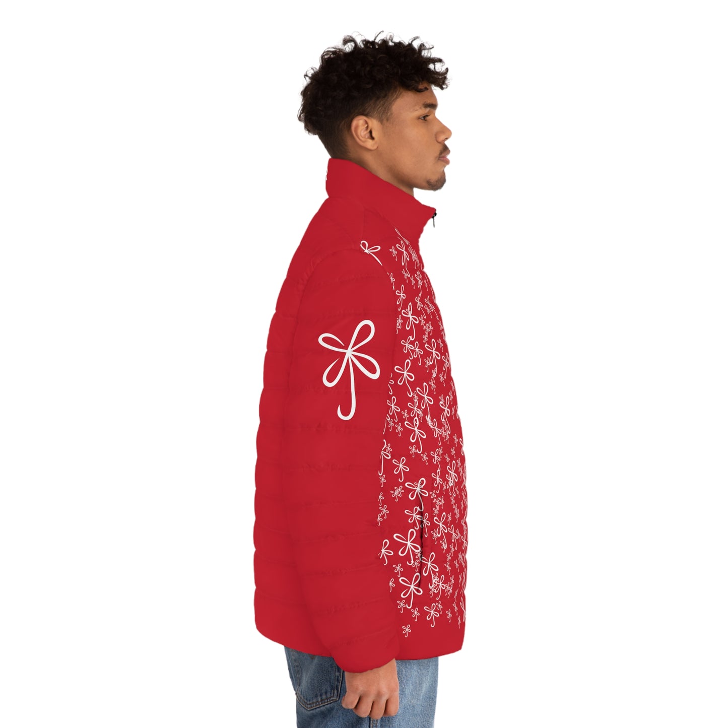CLVR Red+White Puffer Jacket