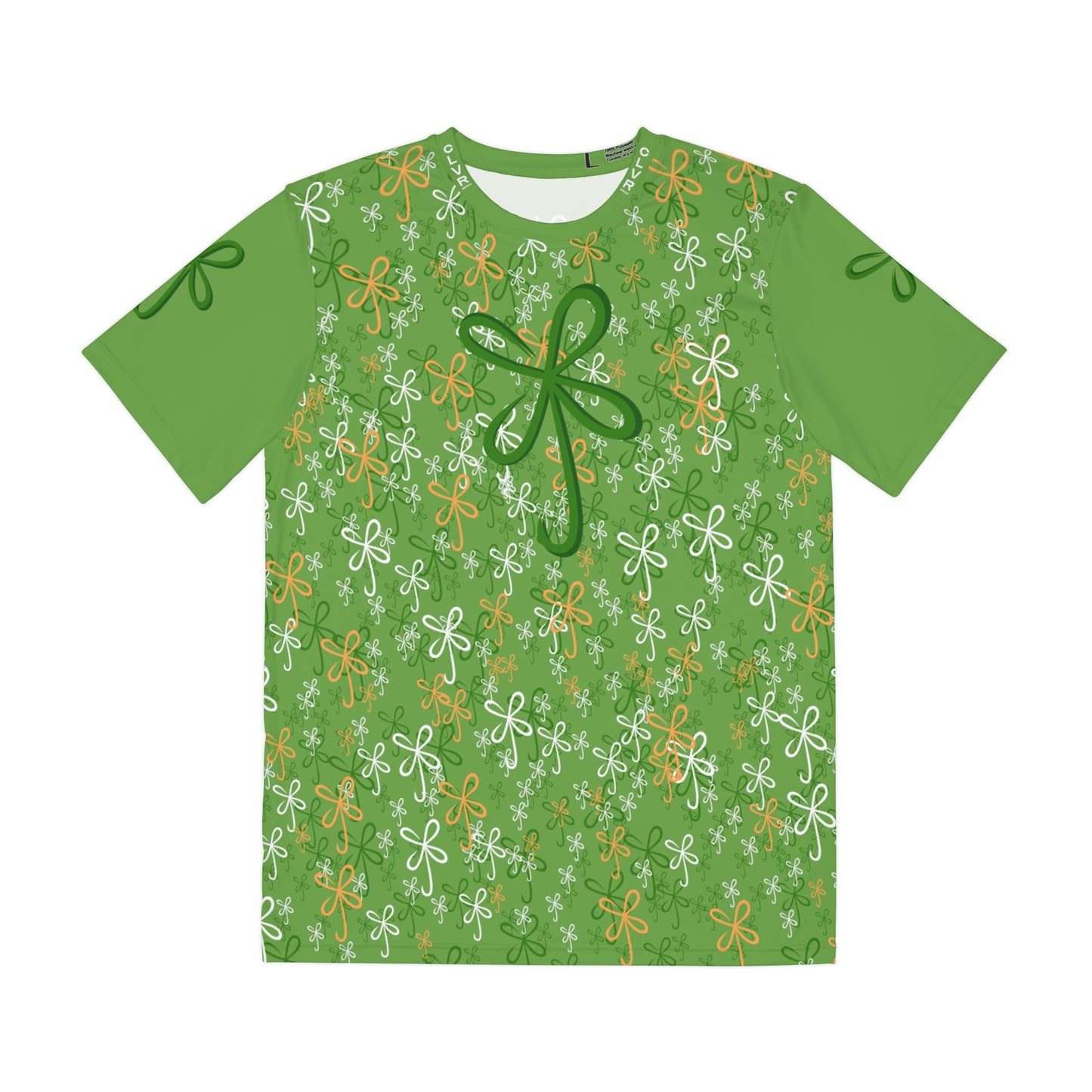 CLVR Irish Green+White+Orange Change Your Luck Tee