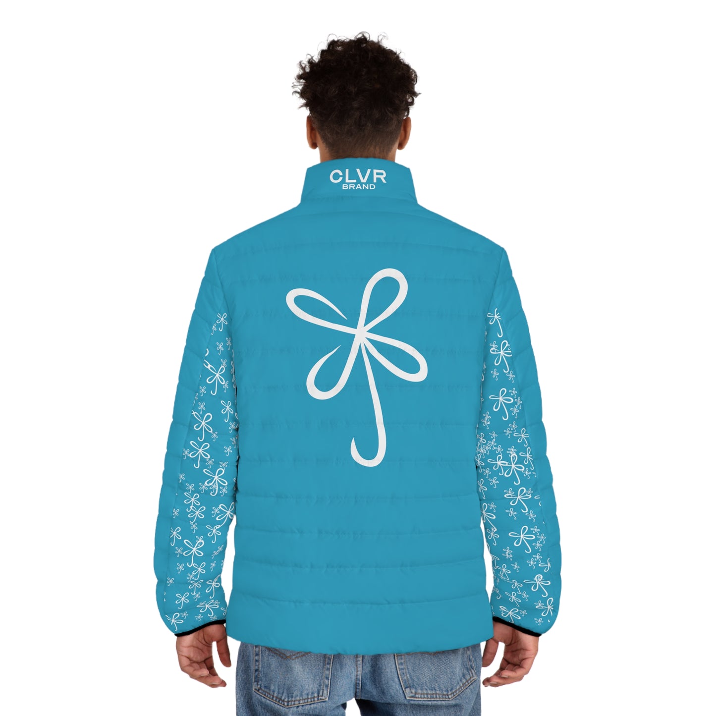 CLVR Light Blue+White Puffer Jacket