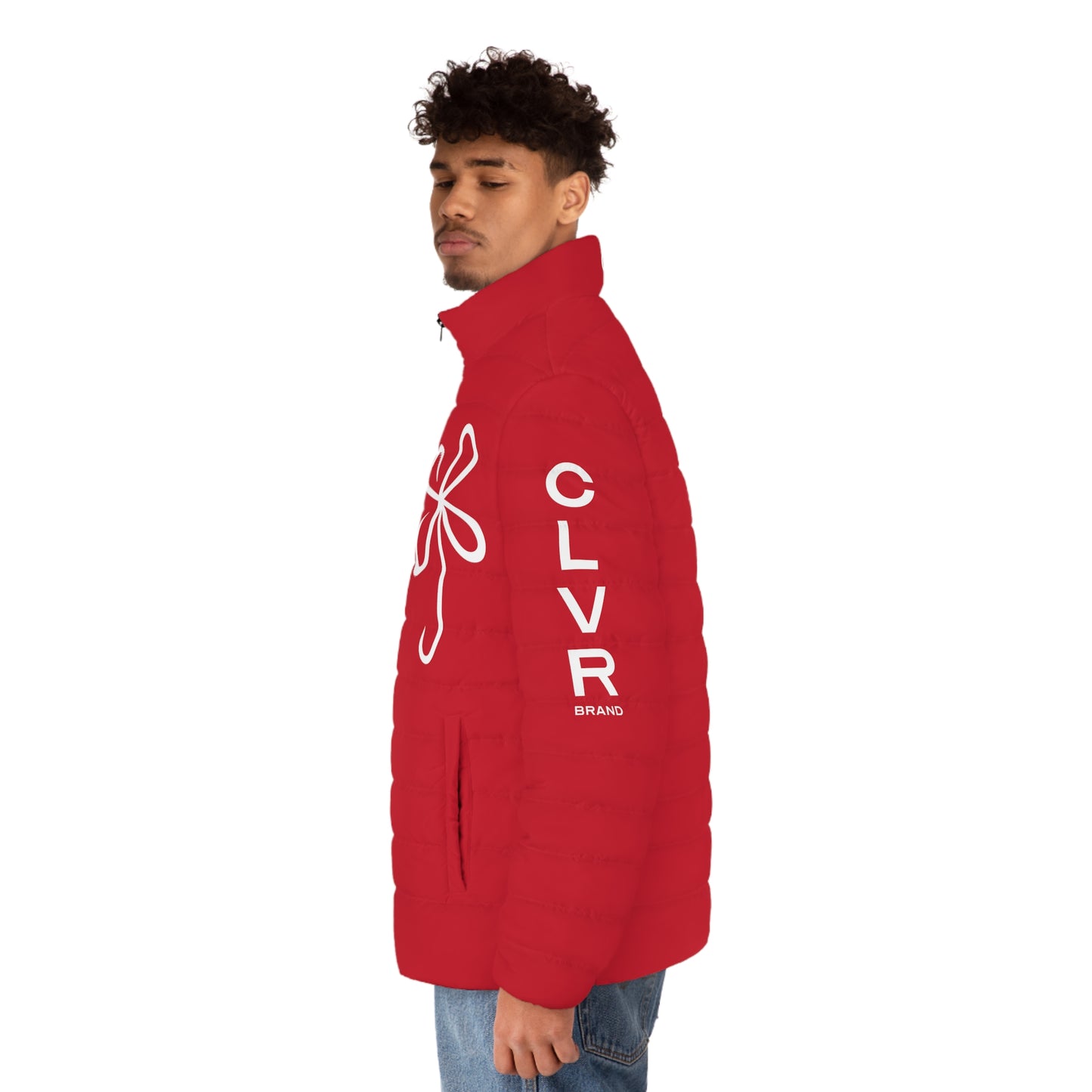 CLVR Red+White Puffer Jacket