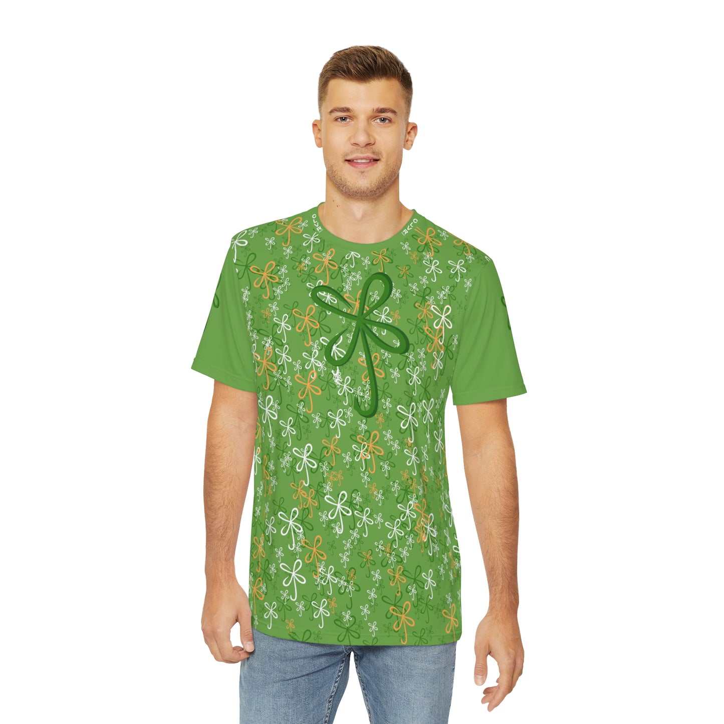 CLVR Irish Green+White+Orange Change Your Luck Tee