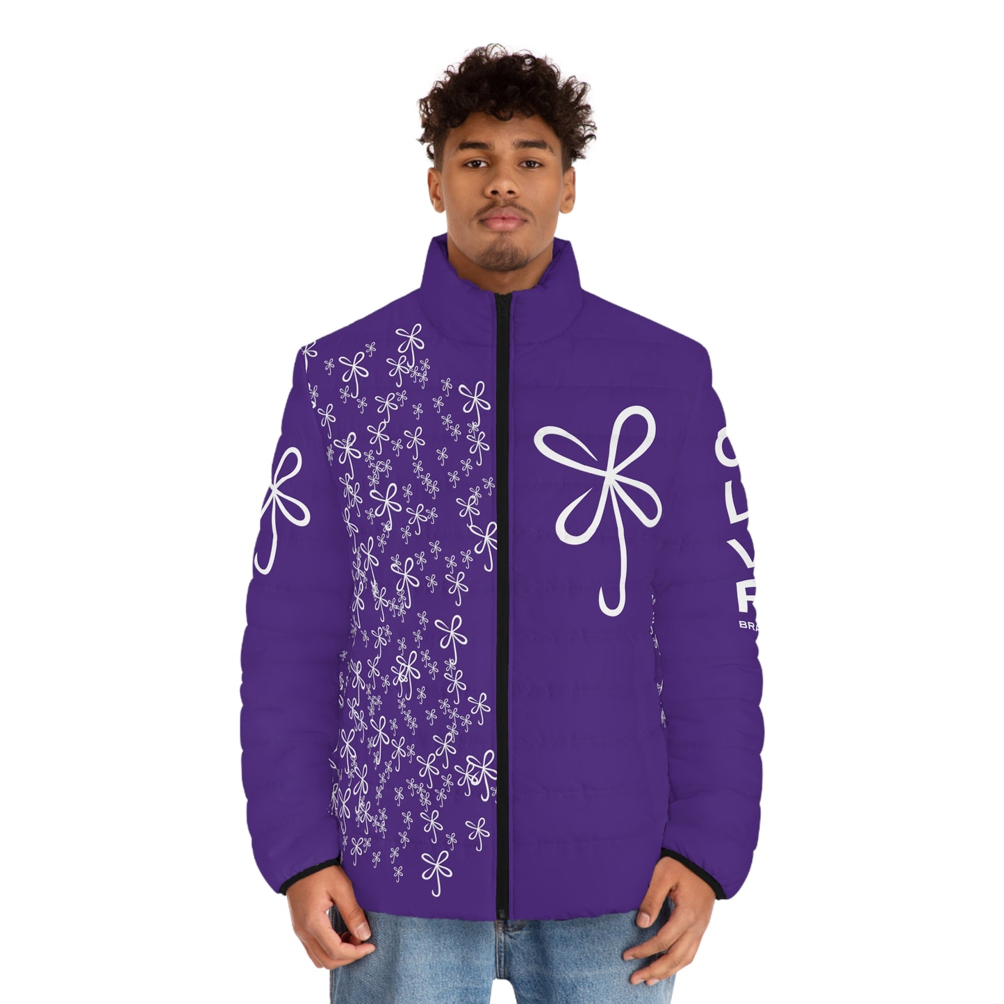 CLVR Purple+White Puffer Jacket