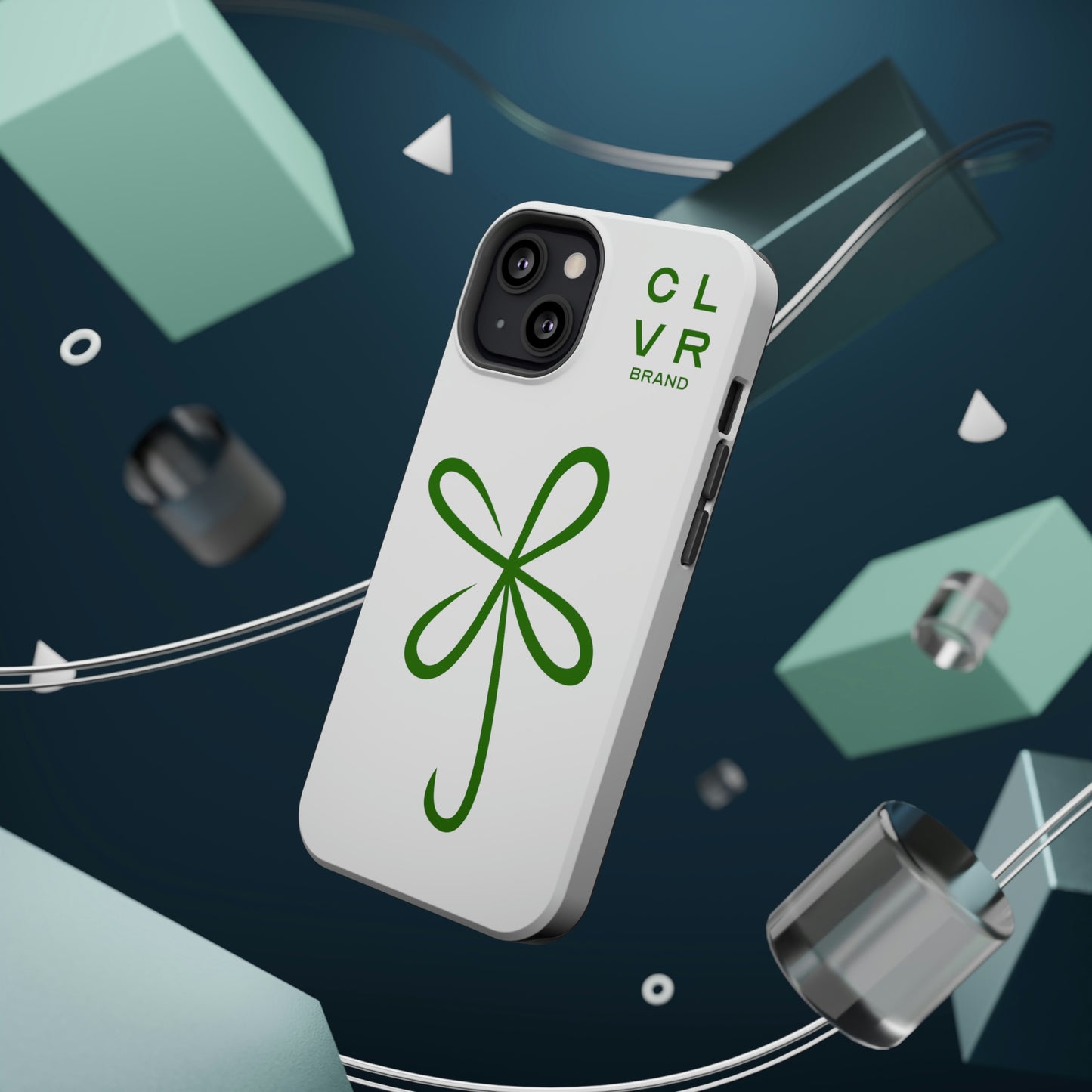 CLVR White+Green MagSafe Case (iPhone 13 & 14 Only)