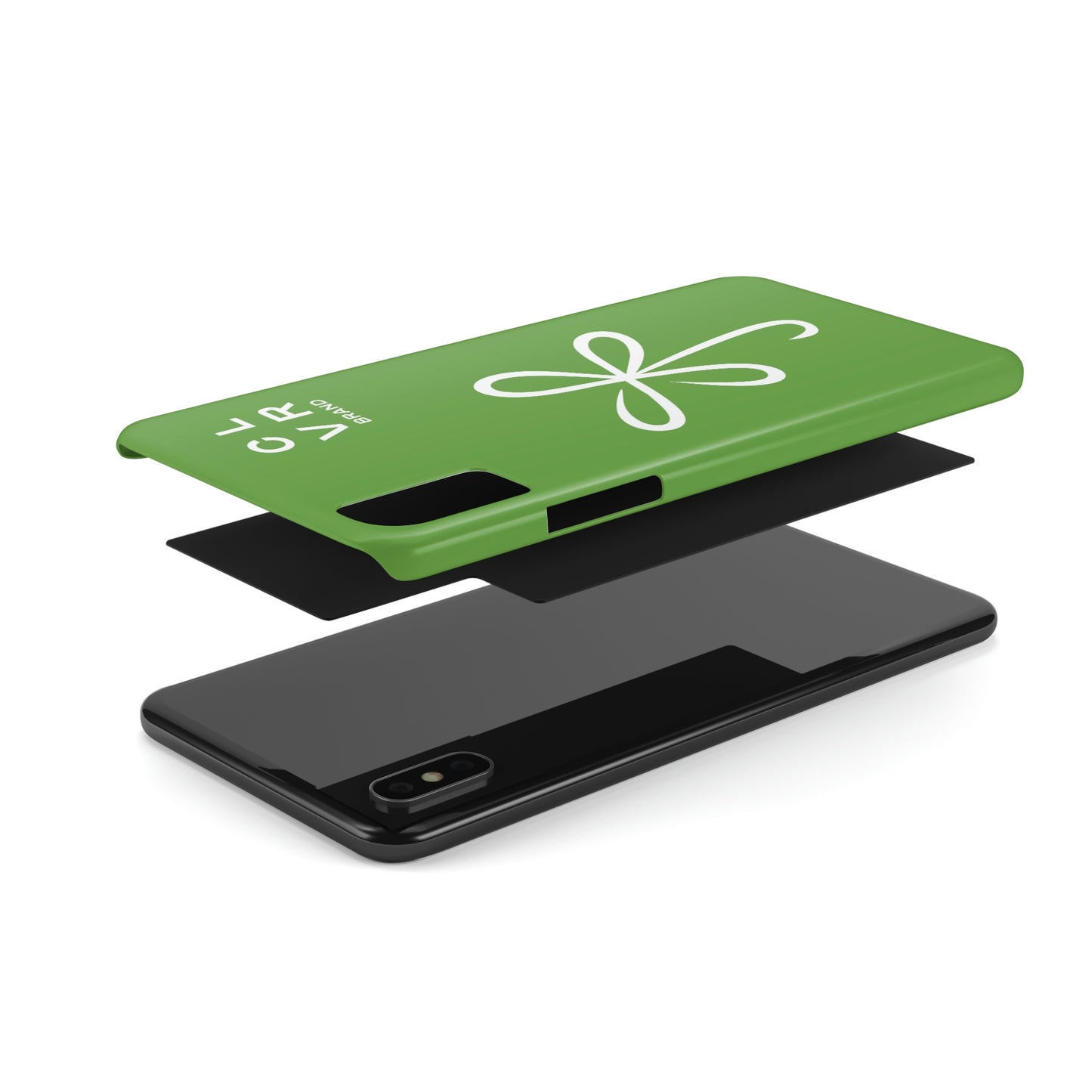 CLVR Green+White iPhone Slim Case