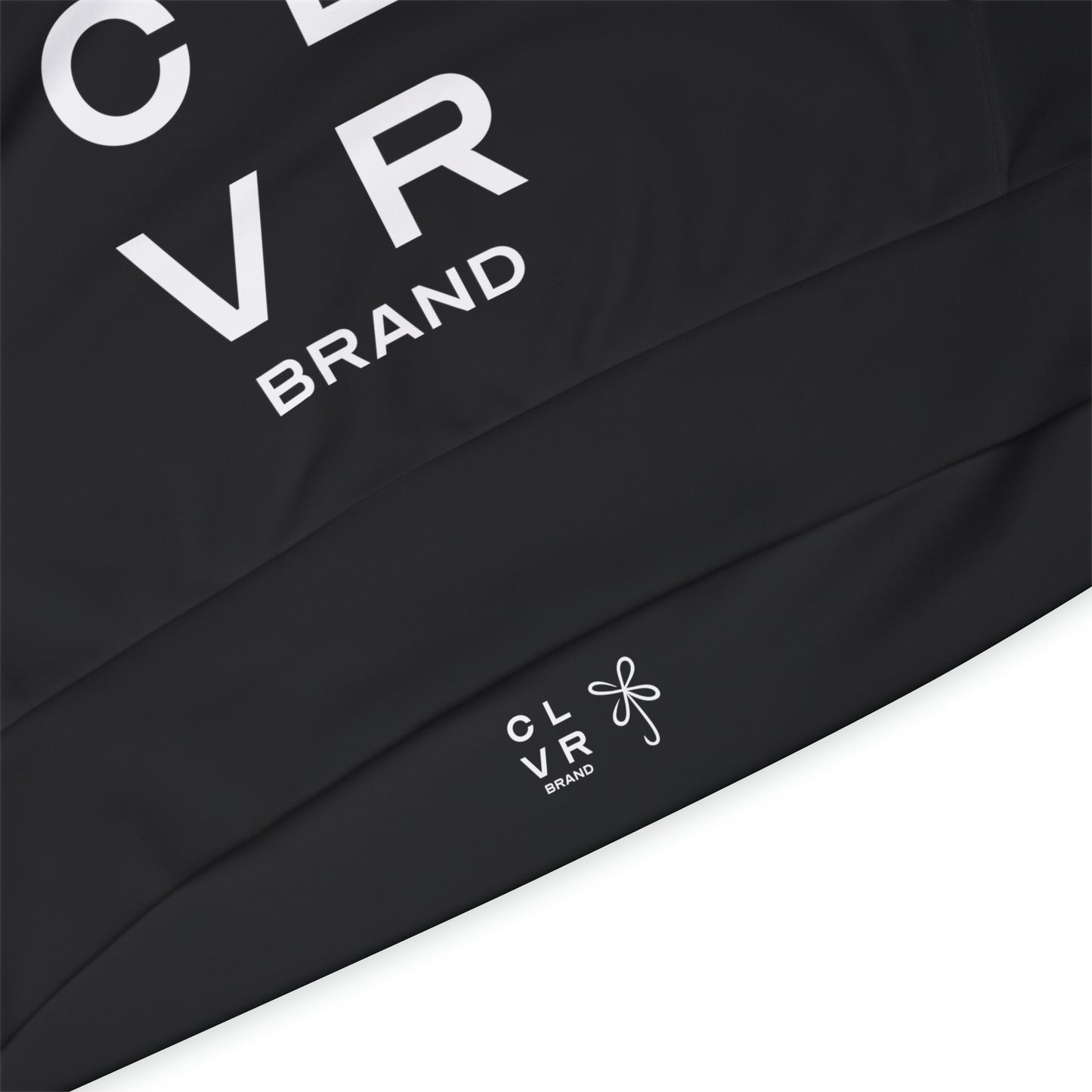 CLVR Black + White Pull-Over Athletic Hoodie