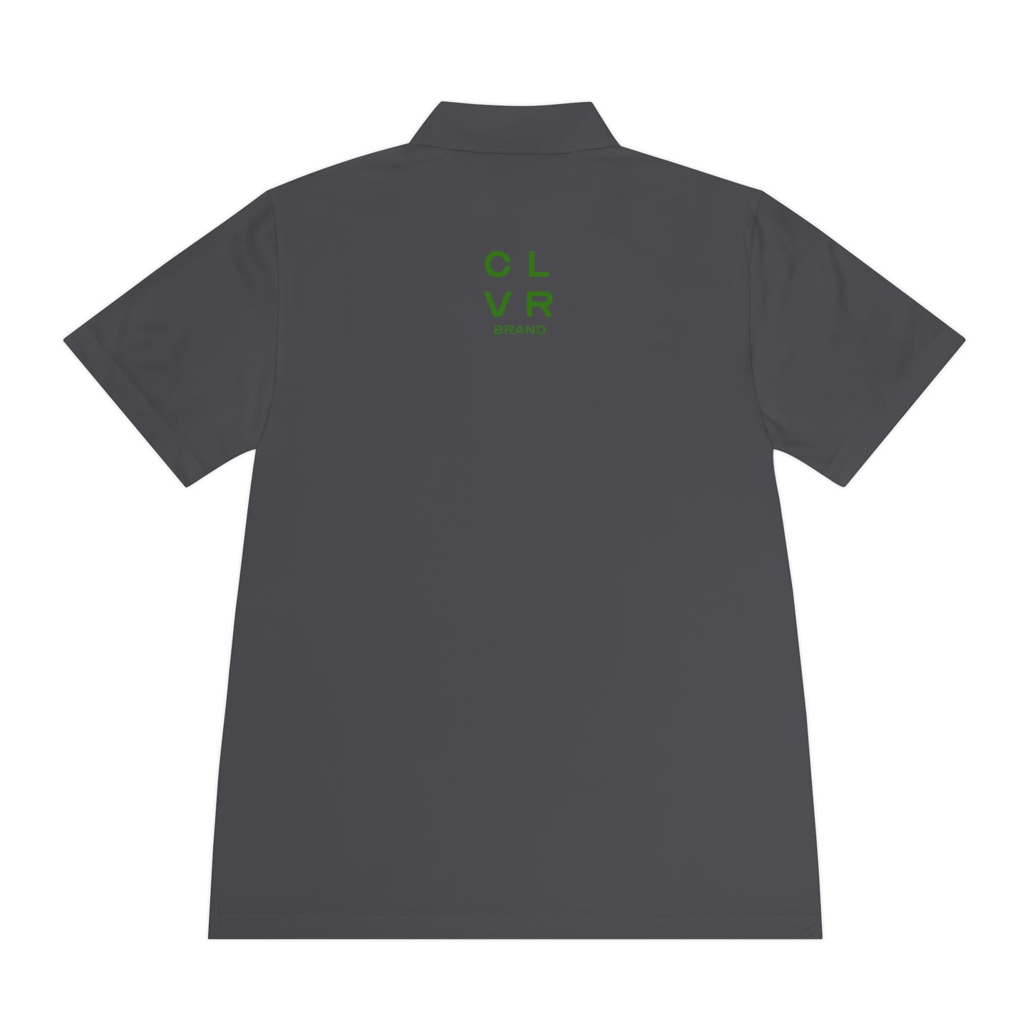 CLVR Men's Sport Polo Shirt in Green Logo