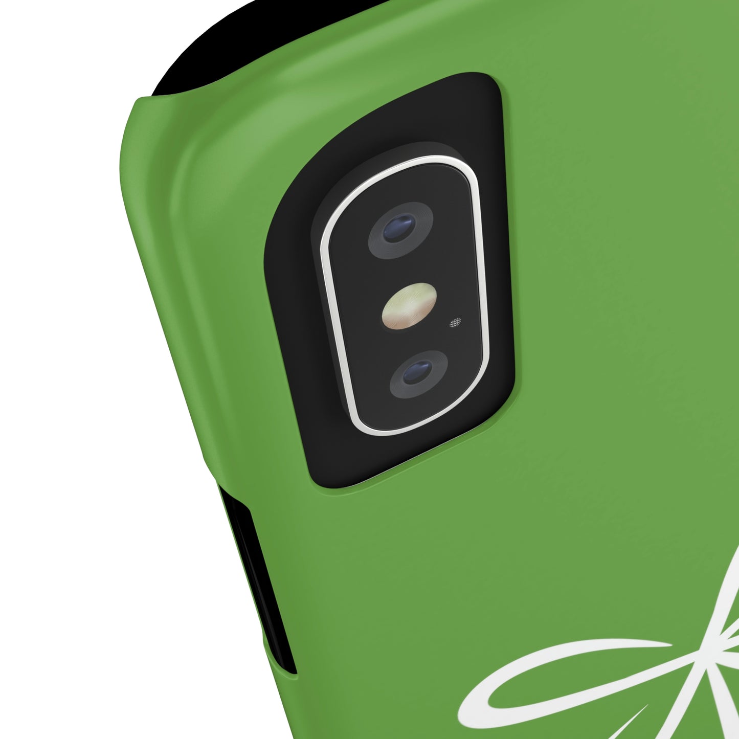 CLVR Green+White iPhone Slim Case