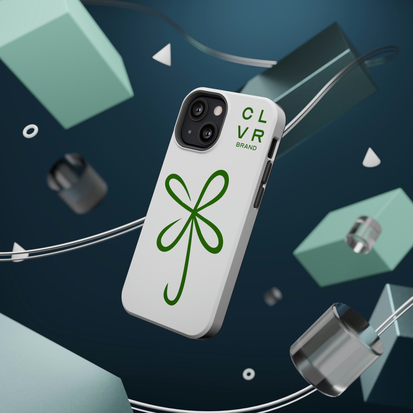 CLVR White+Green MagSafe Case (iPhone 13 & 14 Only)
