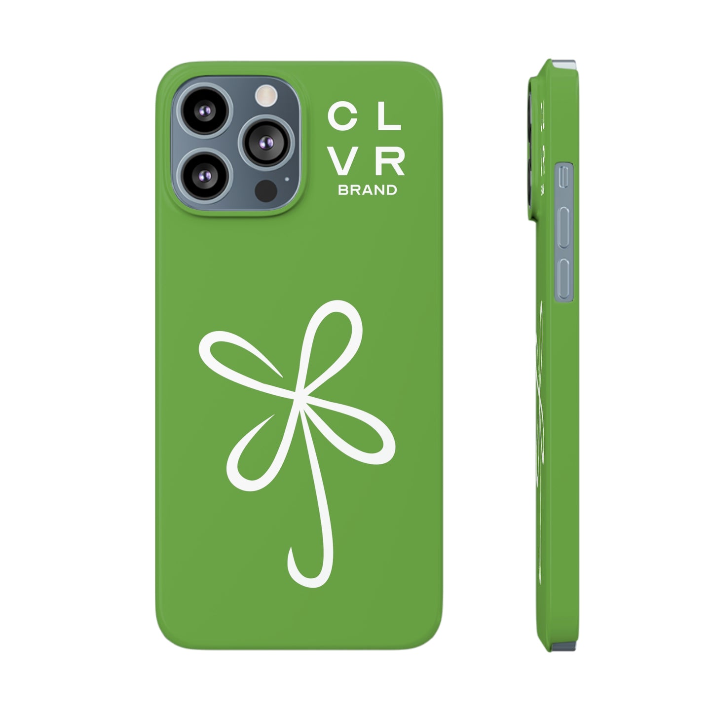 CLVR Green+White iPhone Slim Case