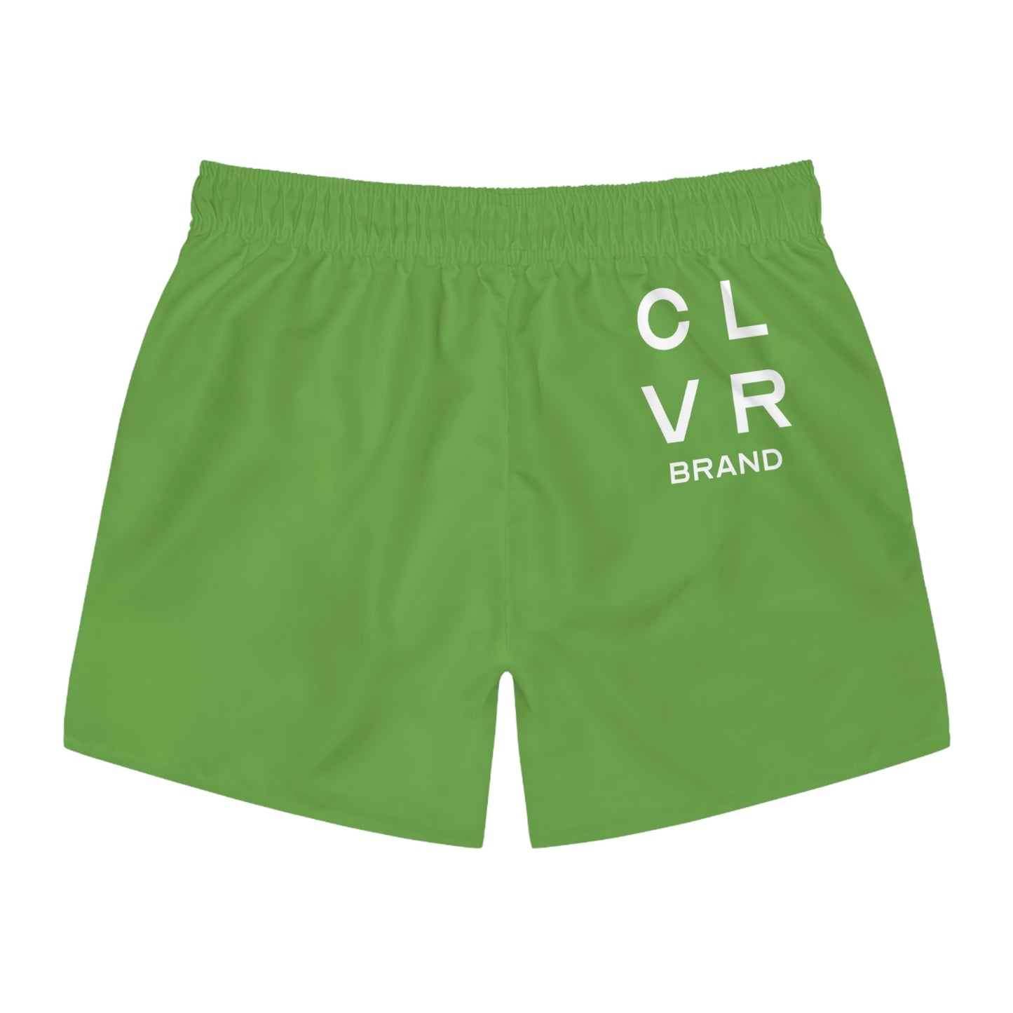 CLVR Men's Swim Trunks Light Green with White