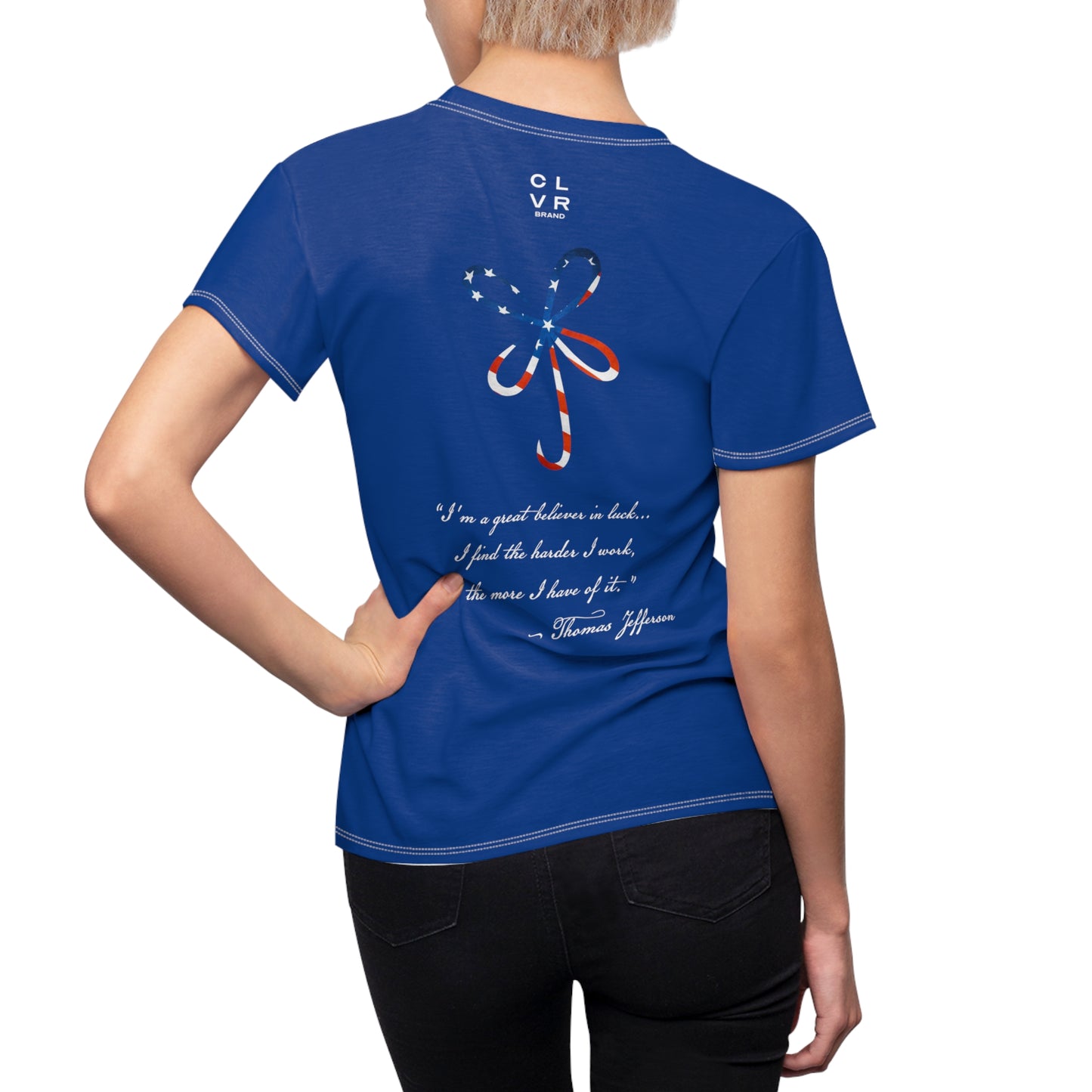 Women's Blue USA Star Spangled Tee