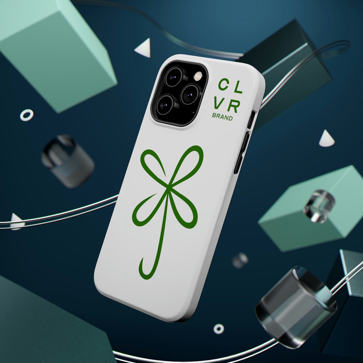 CLVR White+Green MagSafe Case (iPhone 13 & 14 Only)