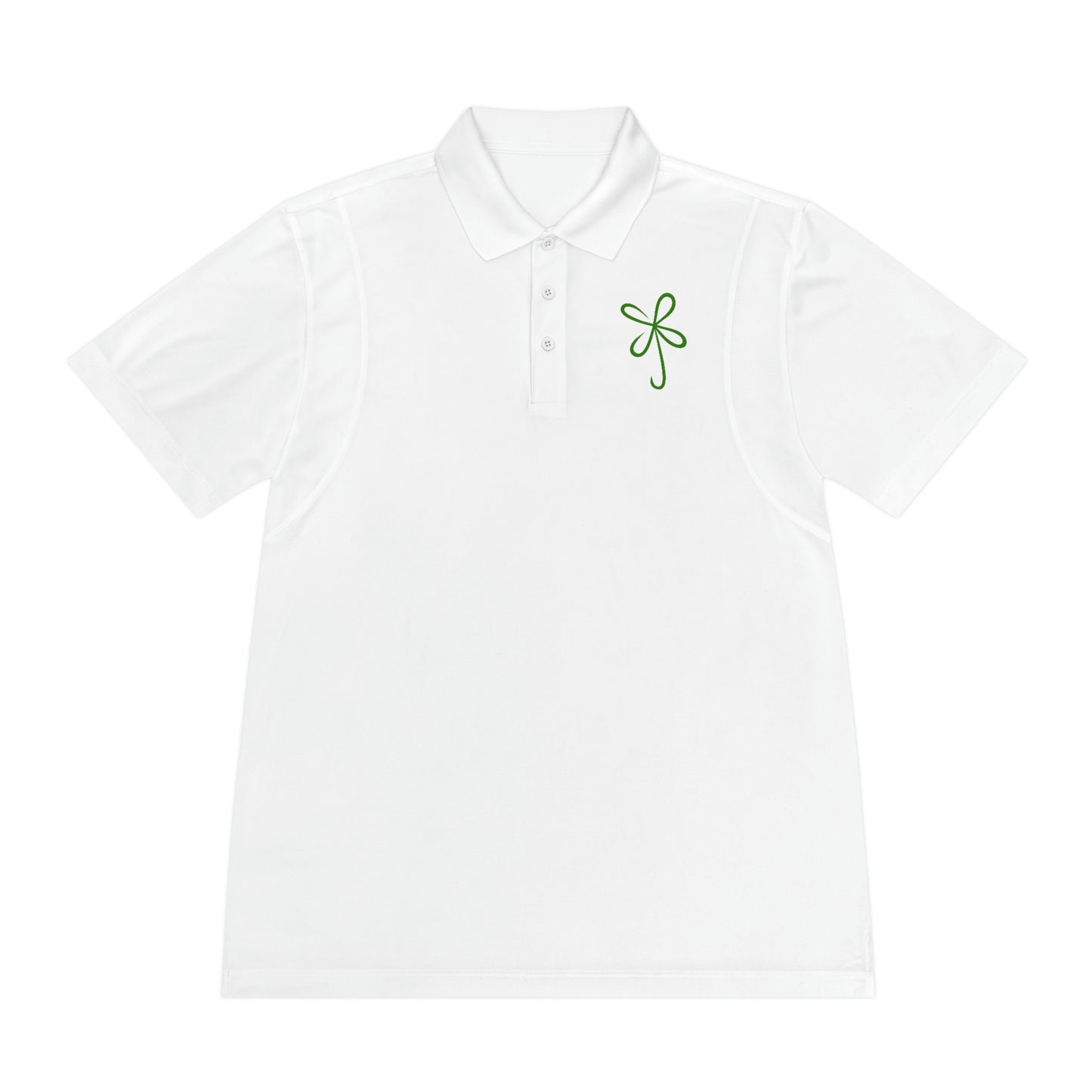 CLVR Men's Sport Polo Shirt in Green Logo
