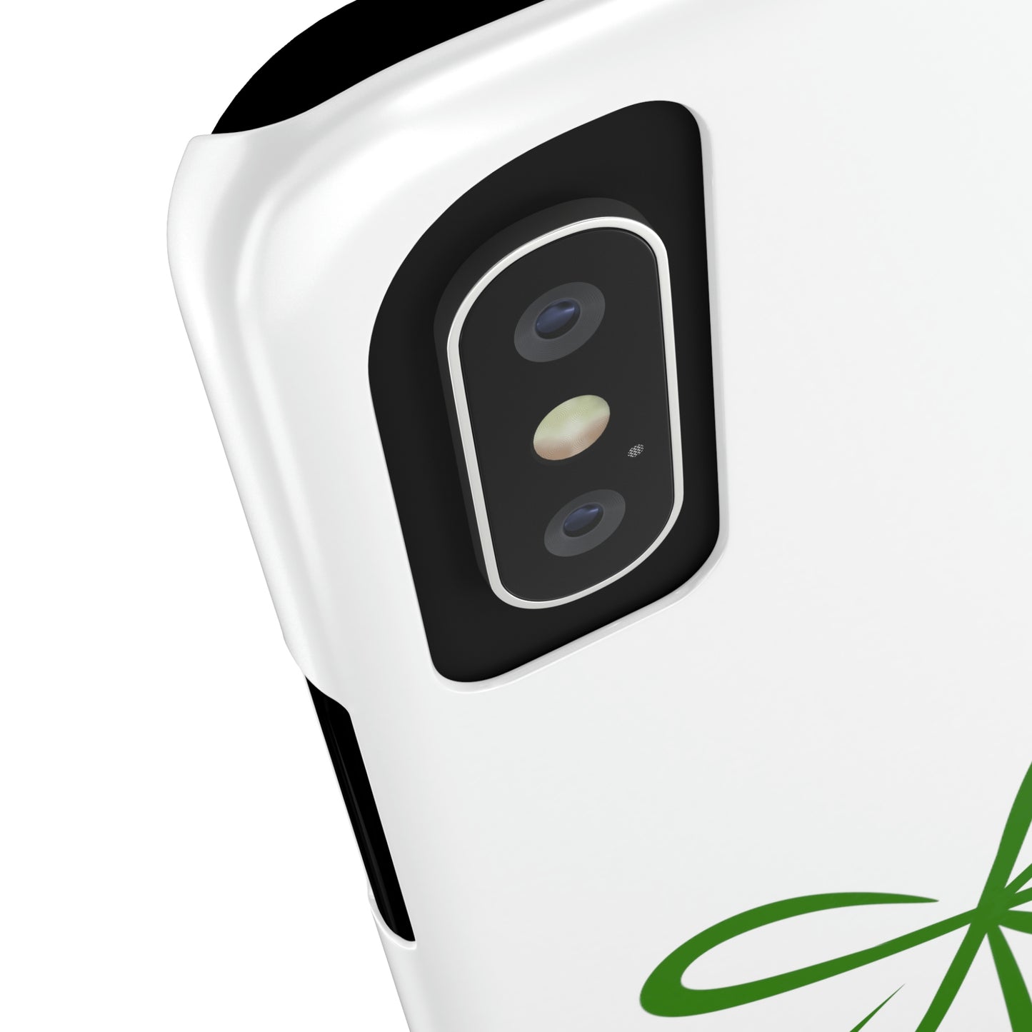 CLVR White+Green iPhone Slim Case