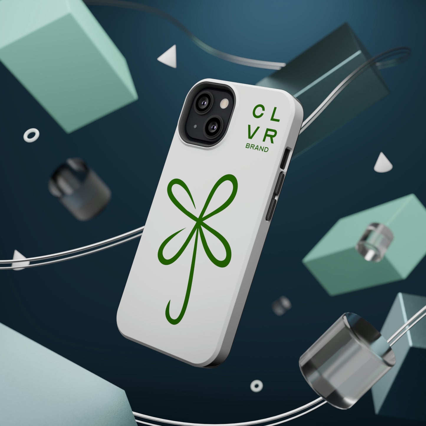 CLVR White+Green MagSafe Case (iPhone 13 & 14 Only)