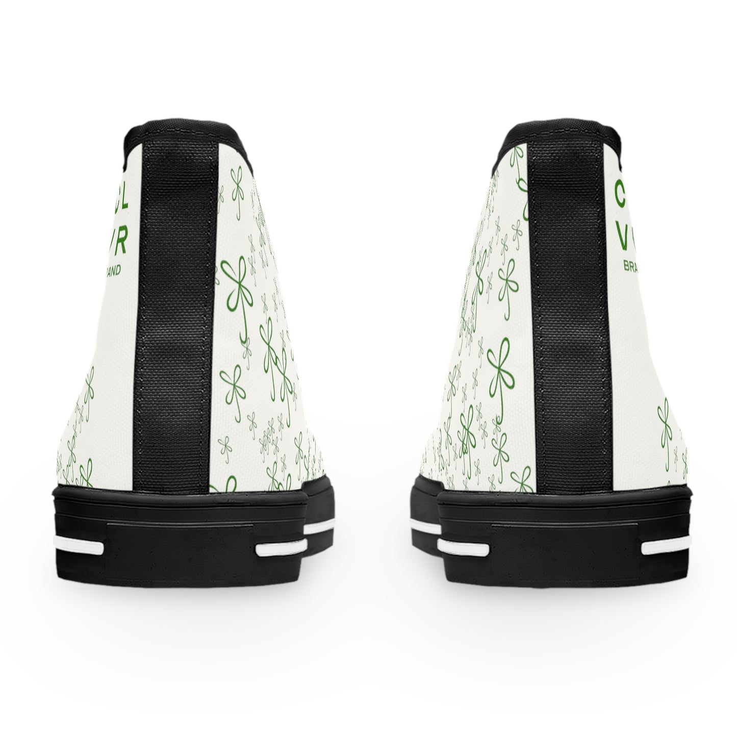 CLVR Women's High Top Sneakers White+Green