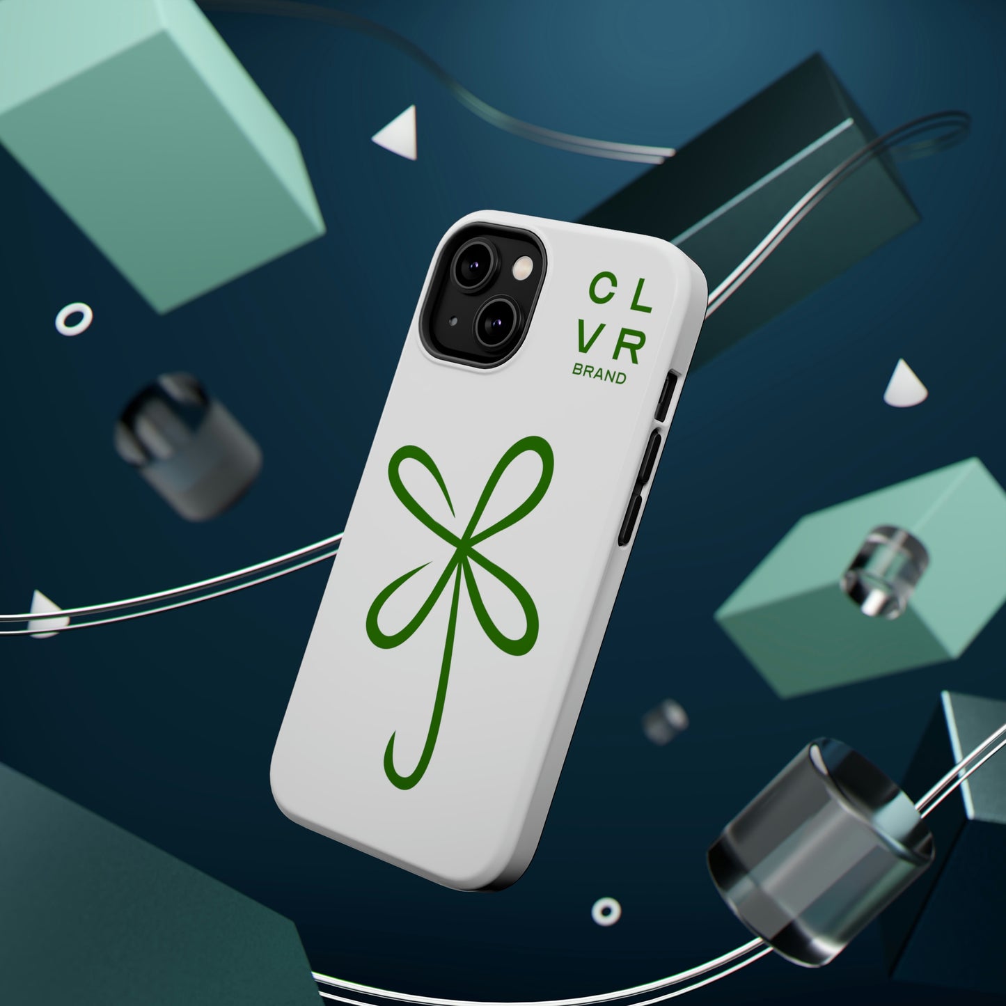 CLVR White+Green MagSafe Case (iPhone 13 & 14 Only)