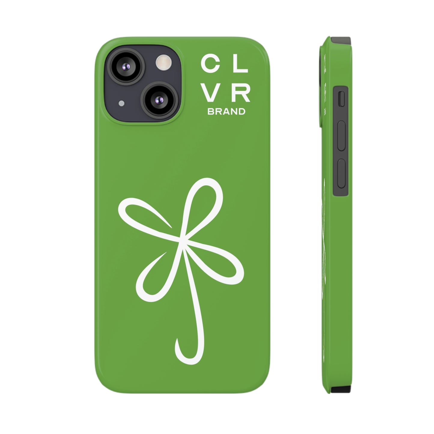 CLVR Green+White iPhone Slim Case