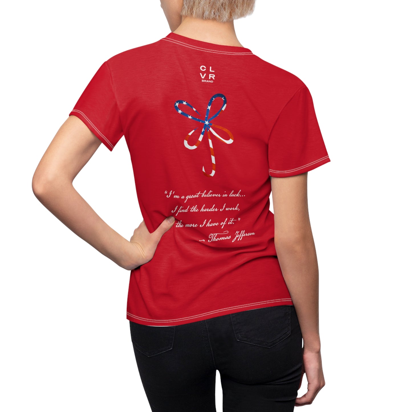 Women's Red USA Star Spangled Tee