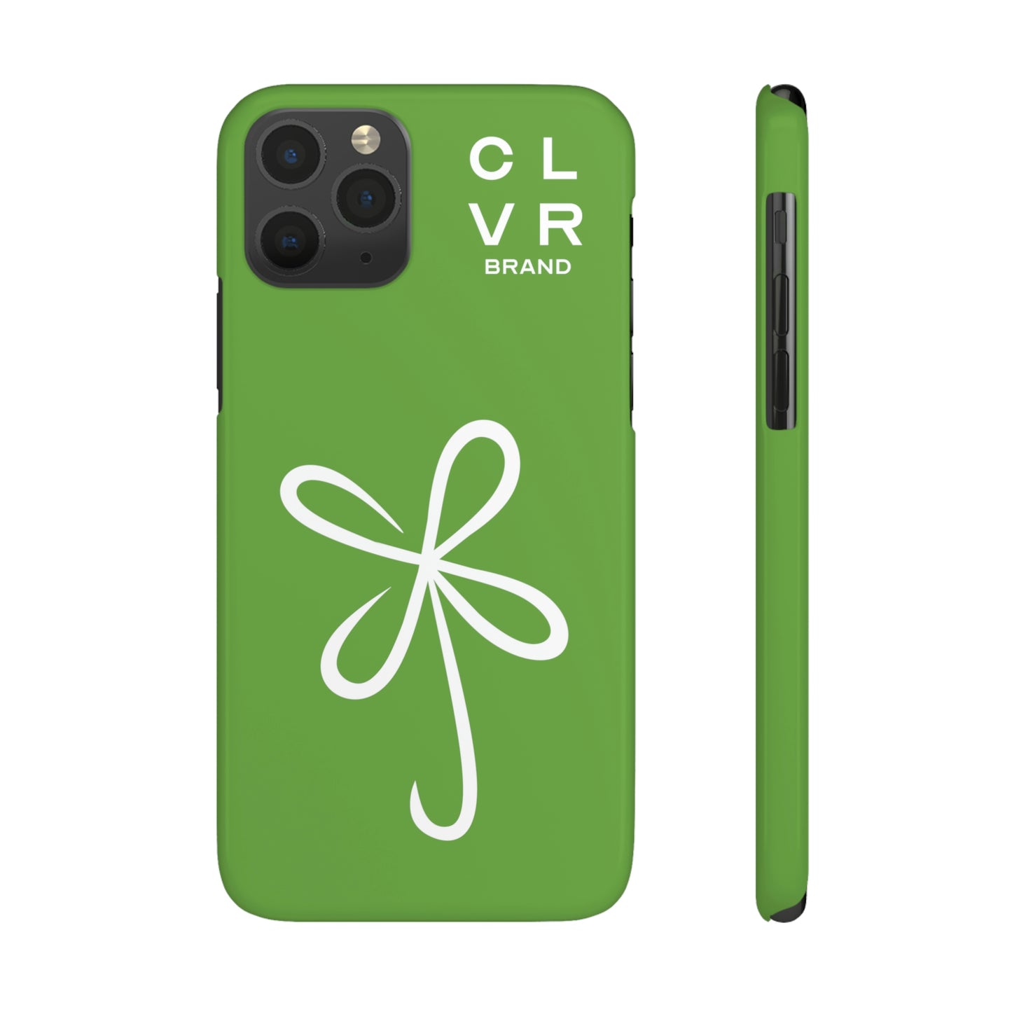 CLVR Green+White iPhone Slim Case
