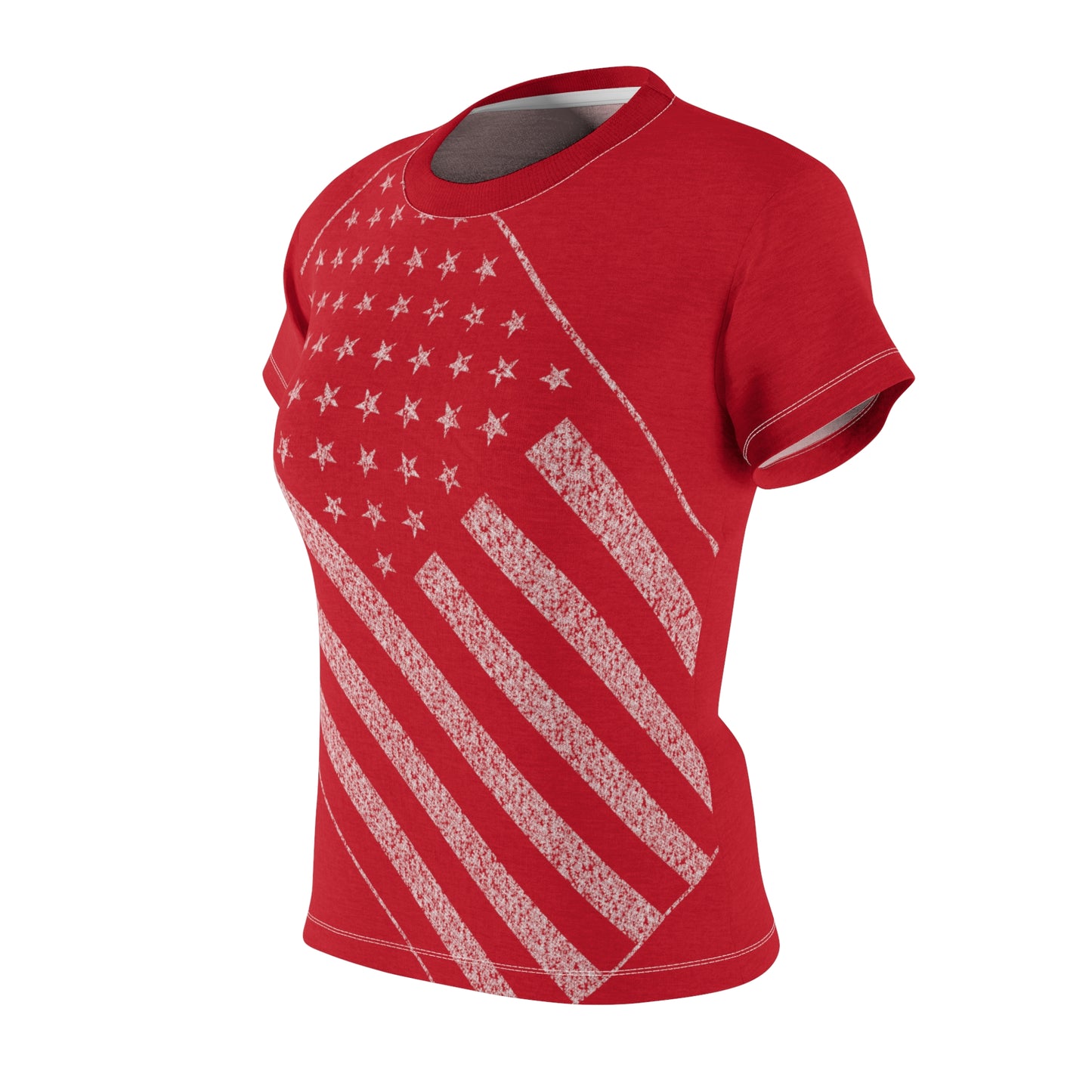 Women's Red USA Star Spangled Tee