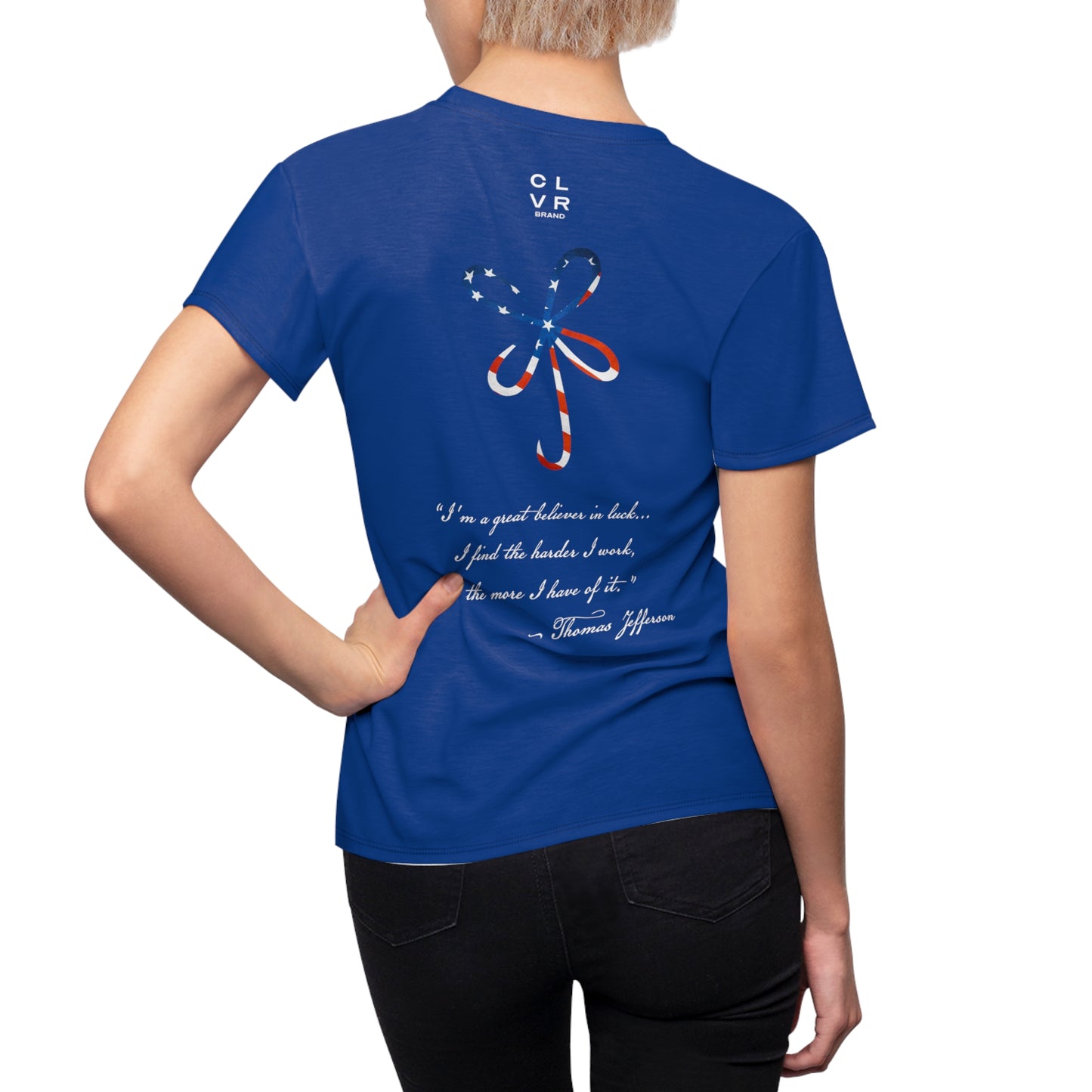 Women's Blue USA Star Spangled Tee
