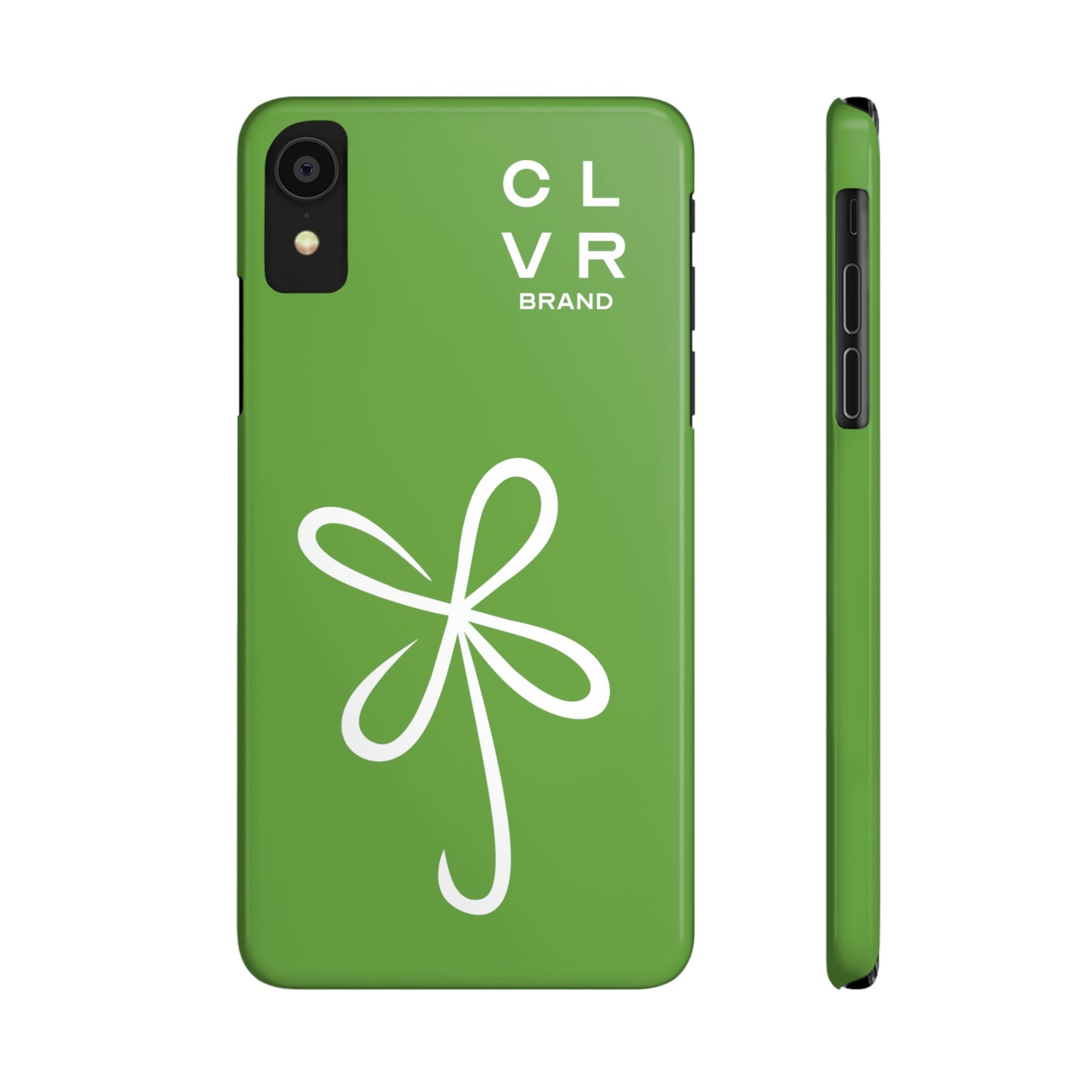 CLVR Green+White iPhone Slim Case