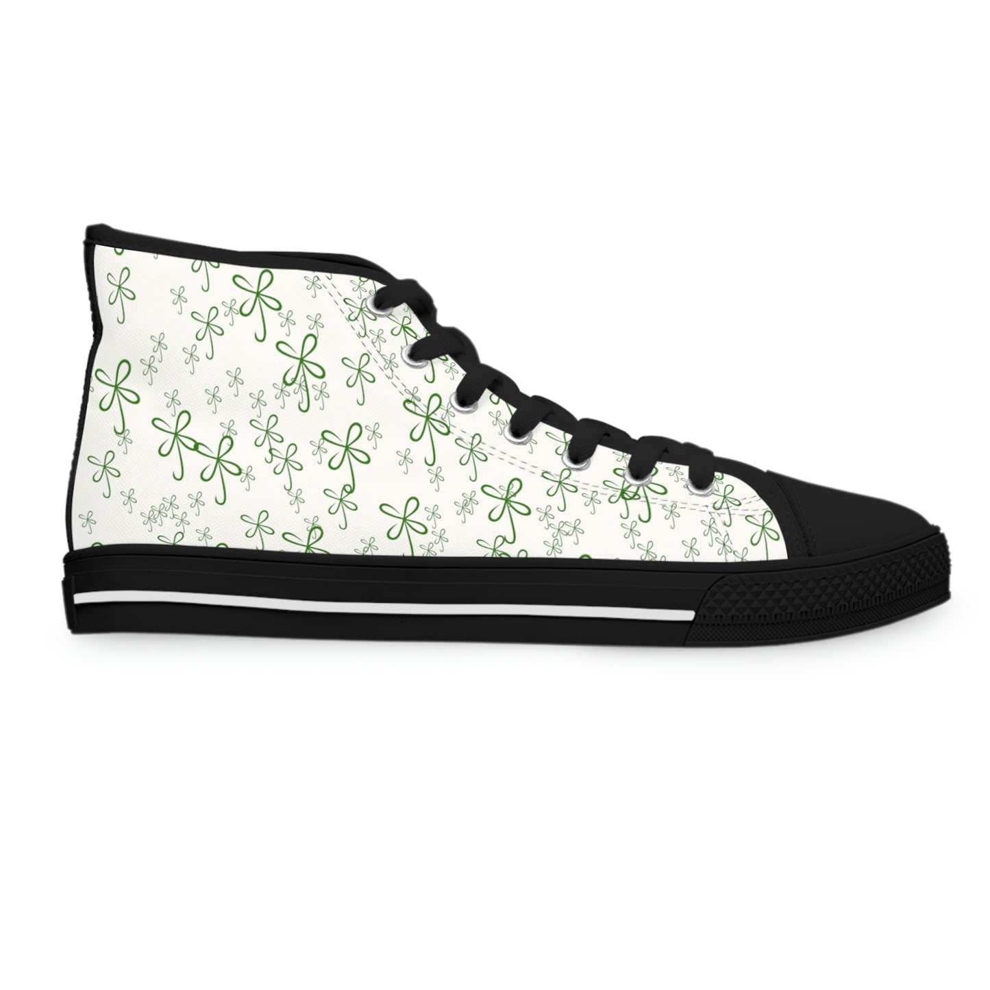 CLVR Women's High Top Sneakers White+Green