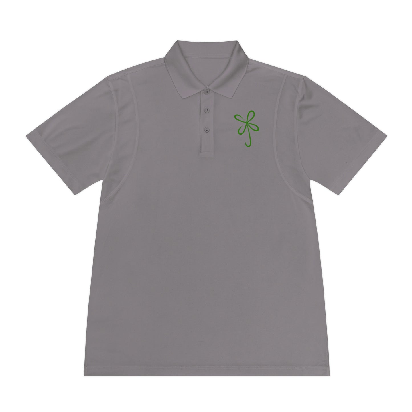 CLVR Men's Sport Polo Shirt in Green Logo