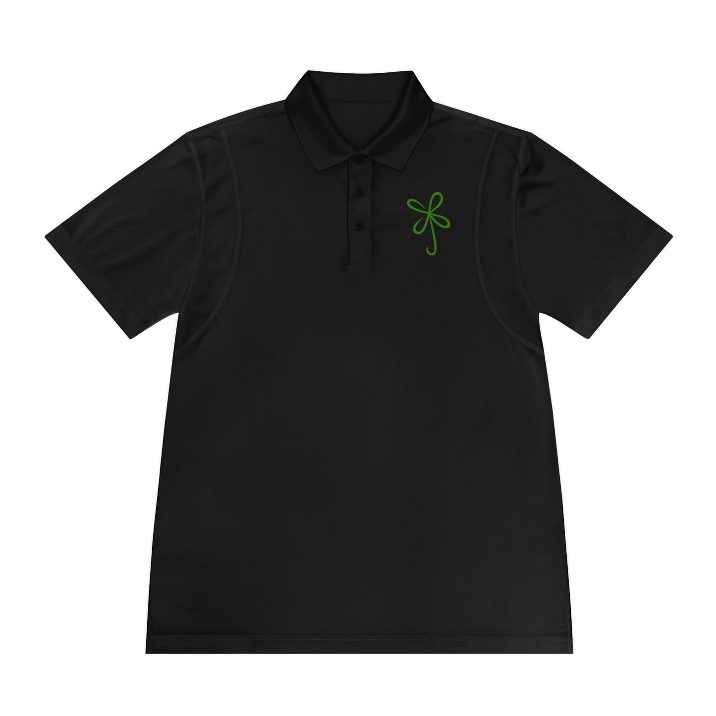 CLVR Men's Sport Polo Shirt in Green Logo