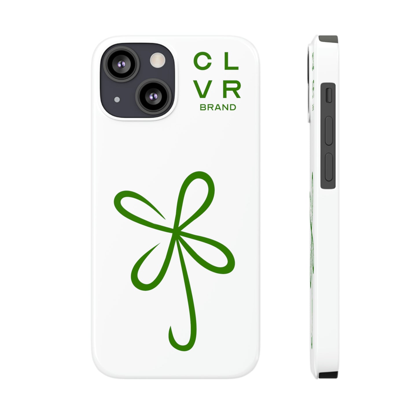 CLVR White+Green iPhone Slim Case