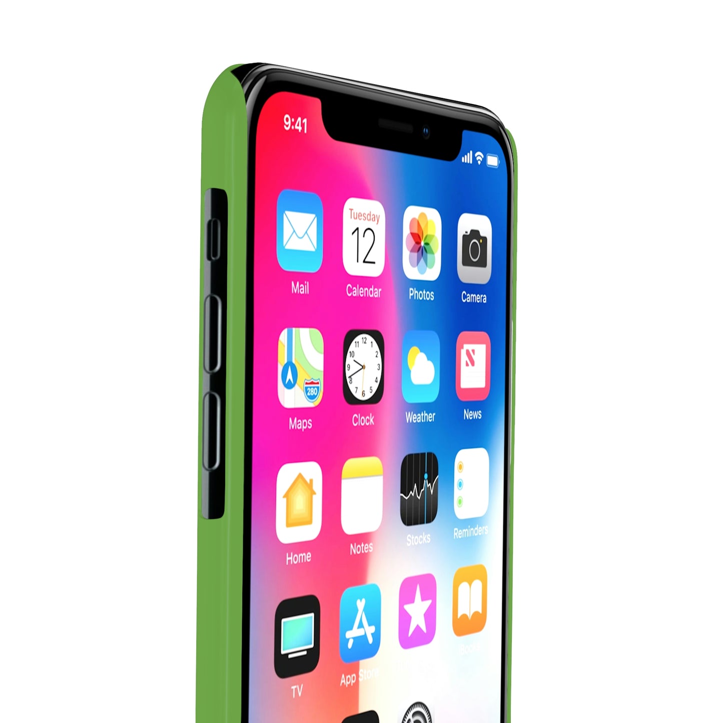 CLVR Green+White iPhone Slim Case