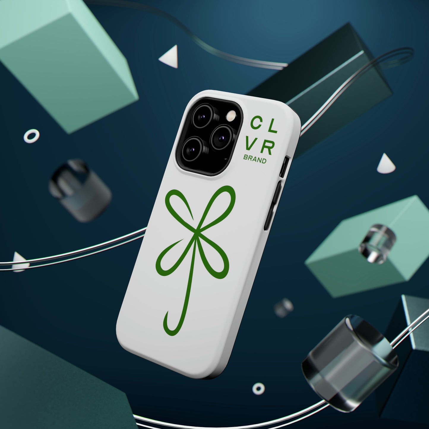 CLVR White+Green MagSafe Case (iPhone 13 & 14 Only)