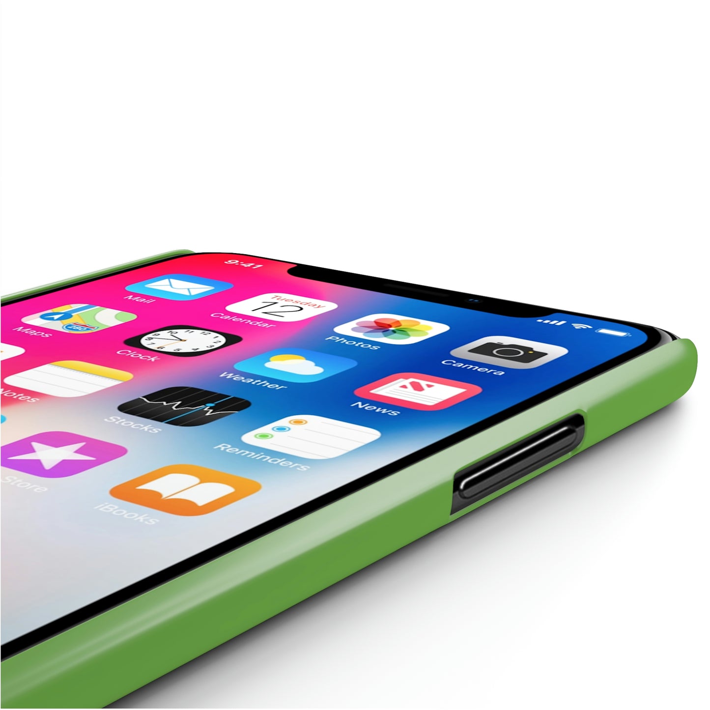CLVR Green+White iPhone Slim Case