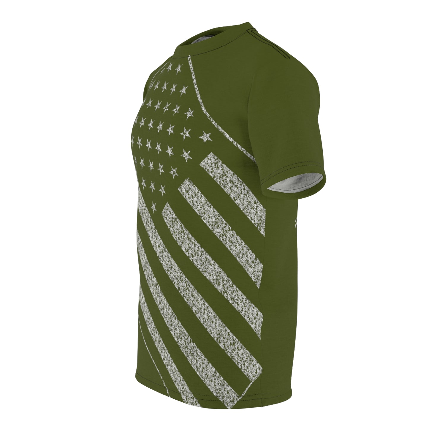 Men's Army Green USA Star Spangled Tee