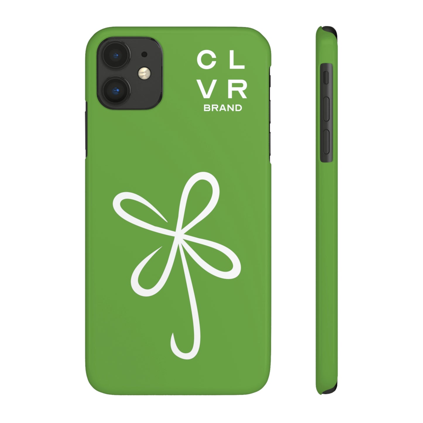CLVR Green+White iPhone Slim Case