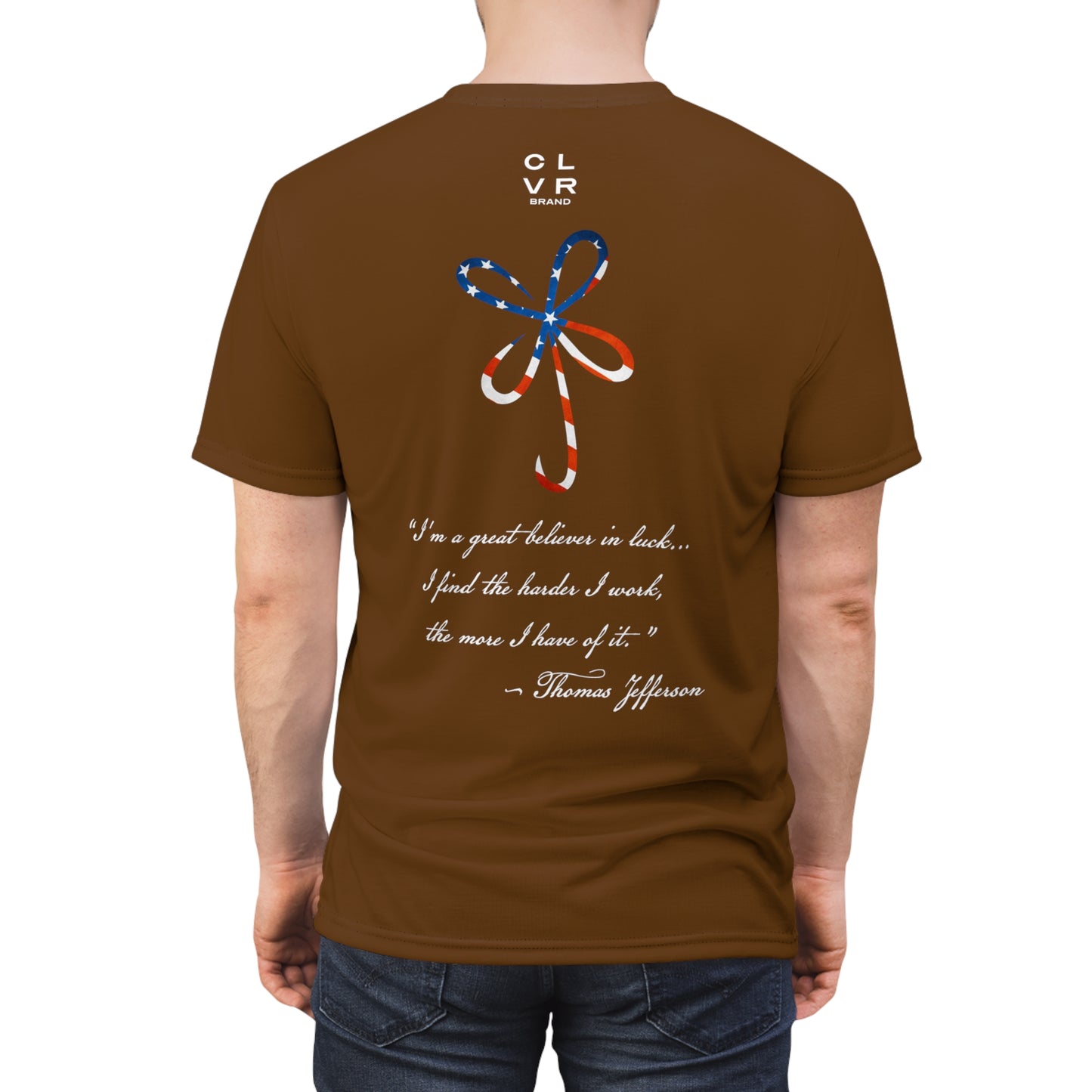 Men's Brown USA Star Spangled Tee