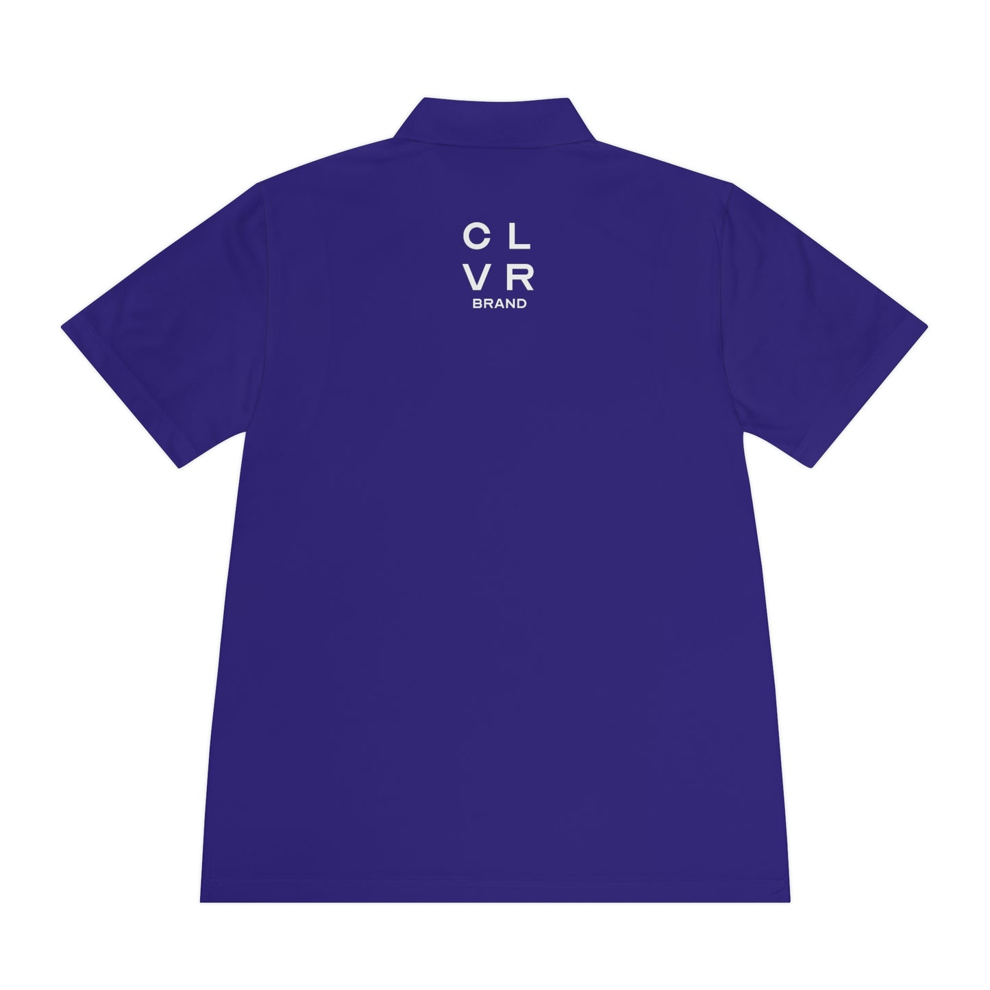 CLVR Men's Sport Polo Shirt with White Logo
