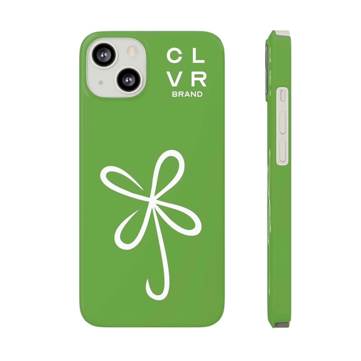 CLVR Green+White iPhone Slim Case