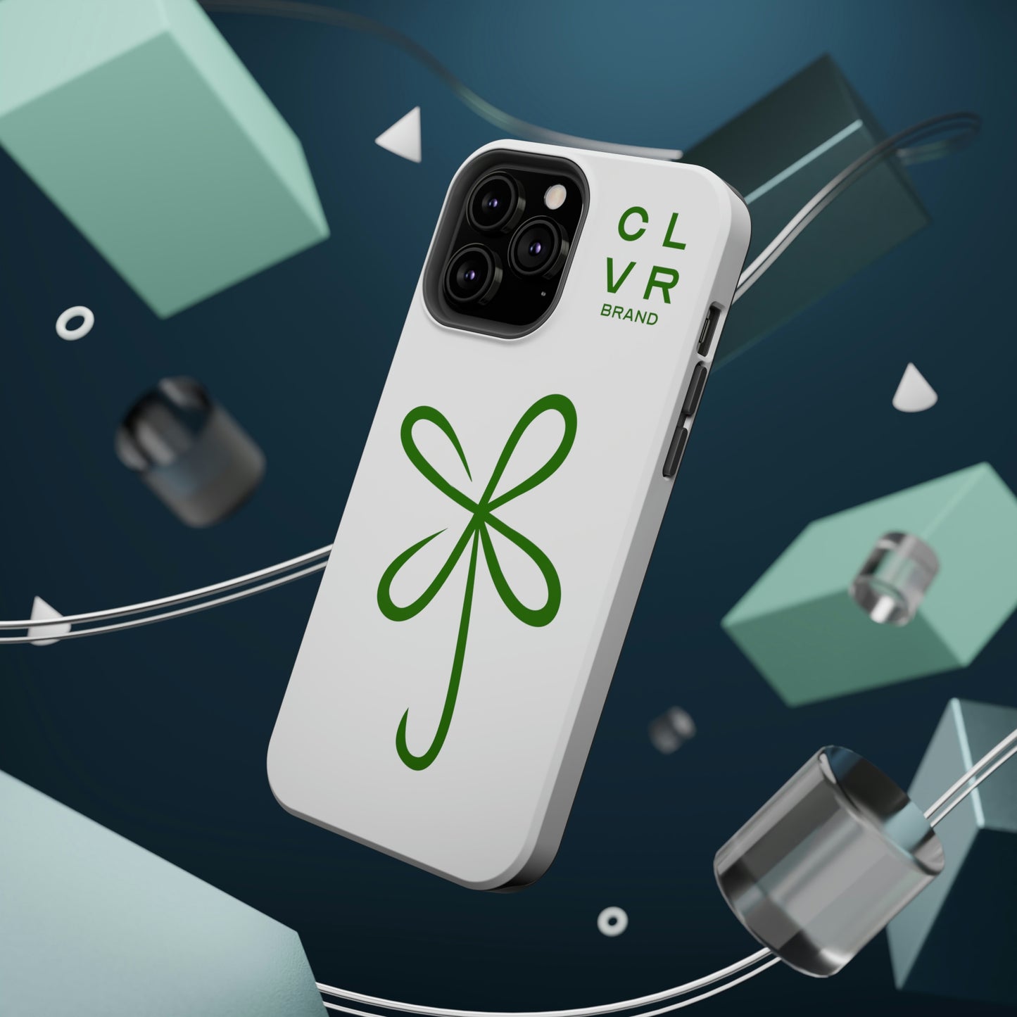CLVR White+Green MagSafe Case (iPhone 13 & 14 Only)