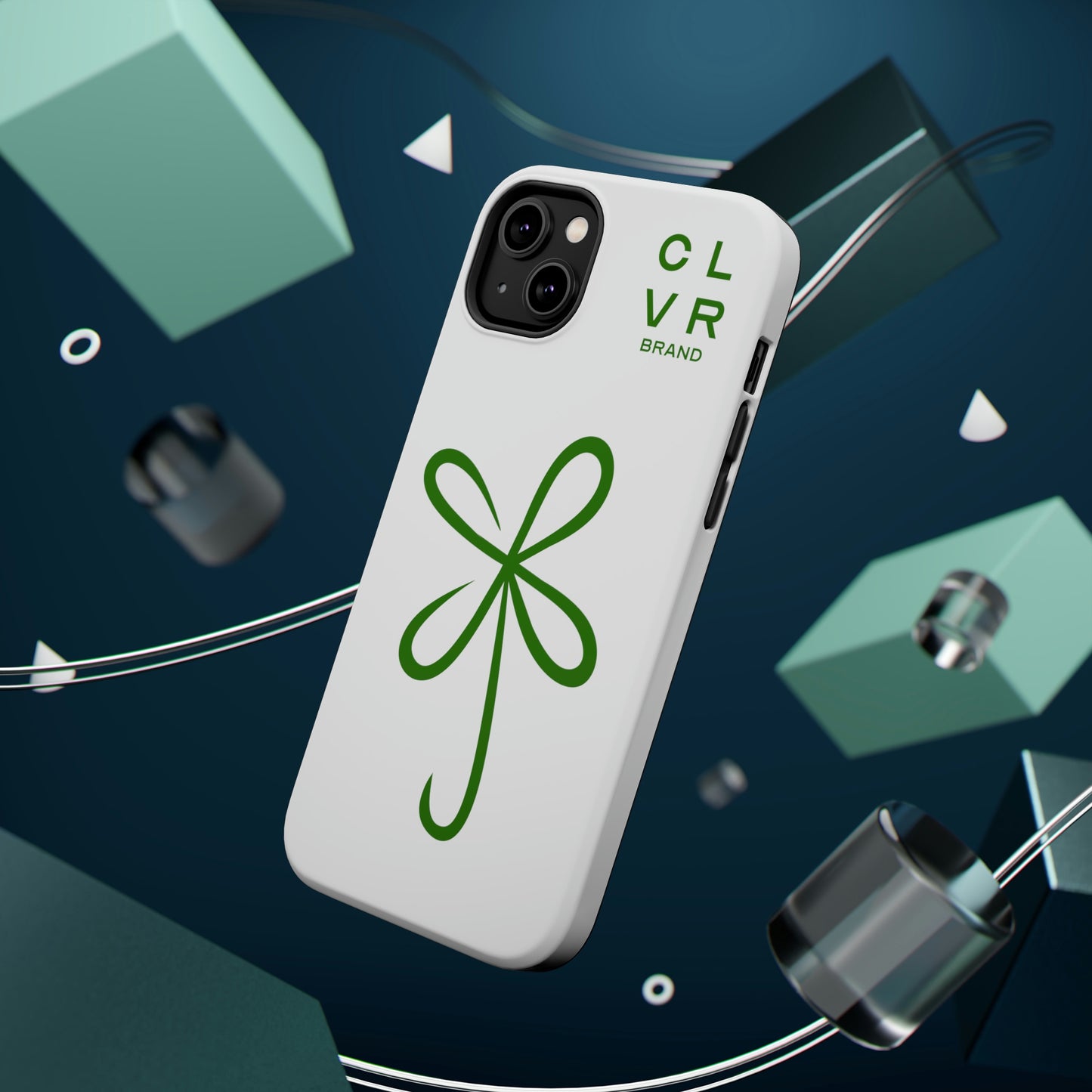 CLVR White+Green MagSafe Case (iPhone 13 & 14 Only)