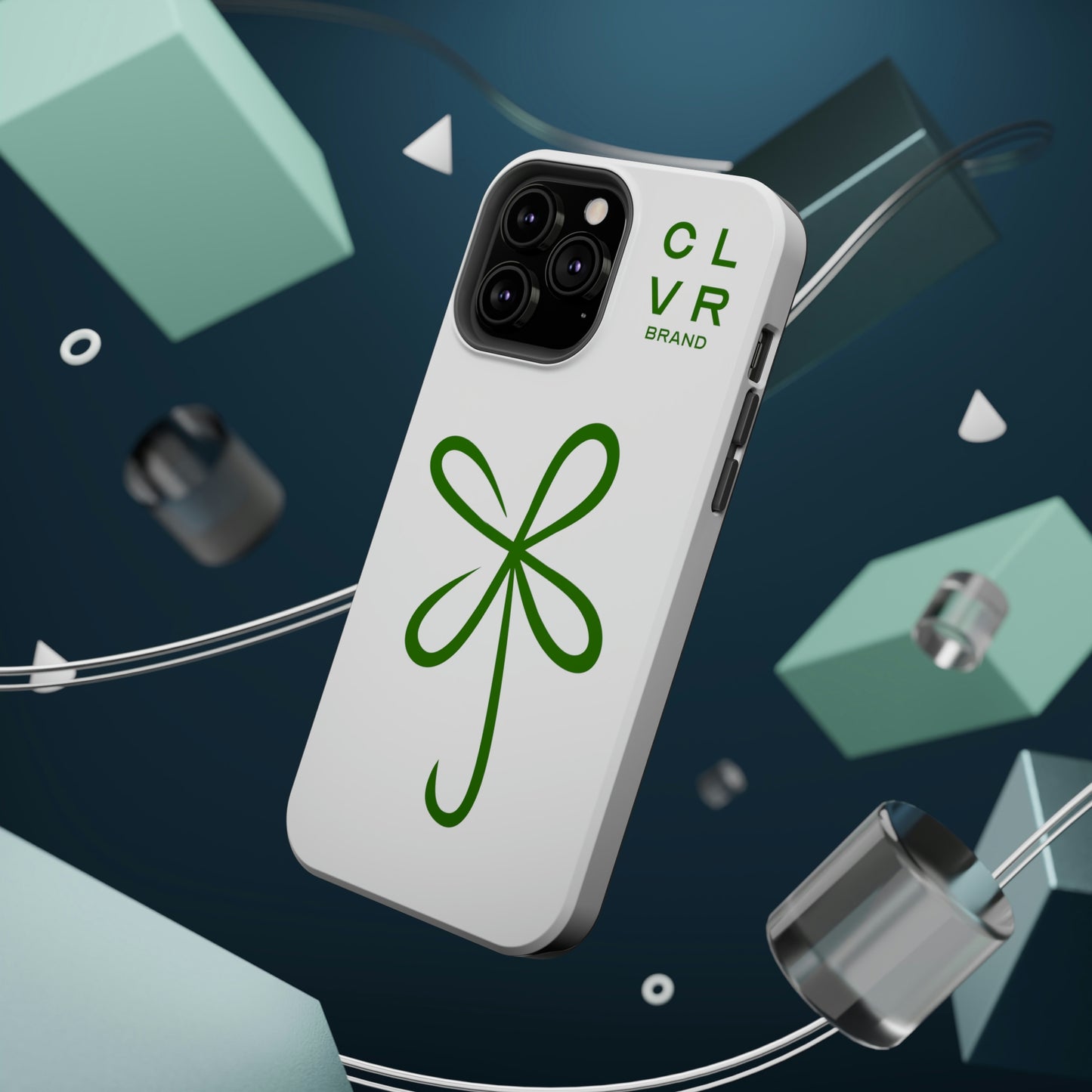 CLVR White+Green MagSafe Case (iPhone 13 & 14 Only)
